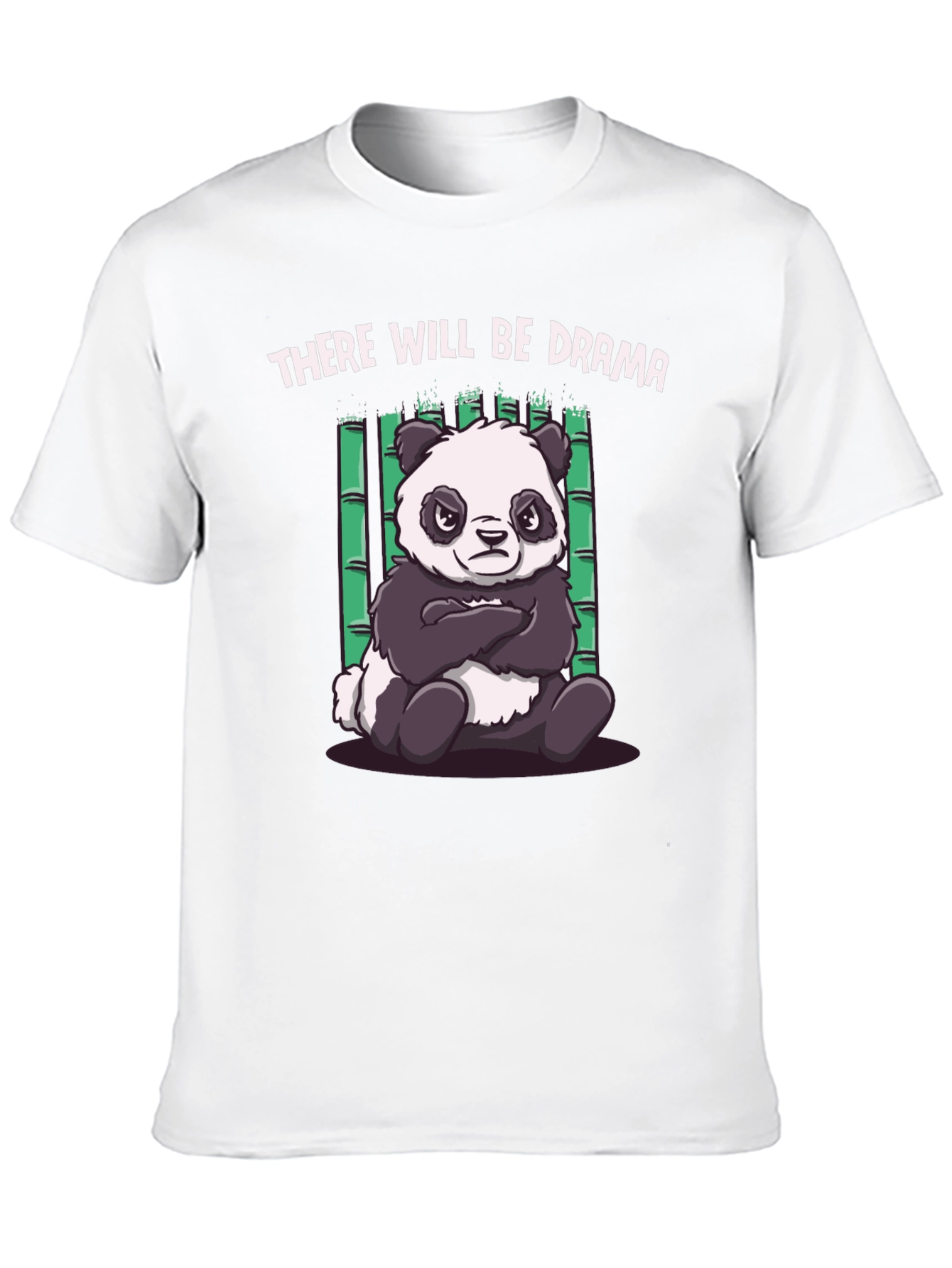 Black Drama Panda Black T-Shirt - Funny Graphic Tee view 10