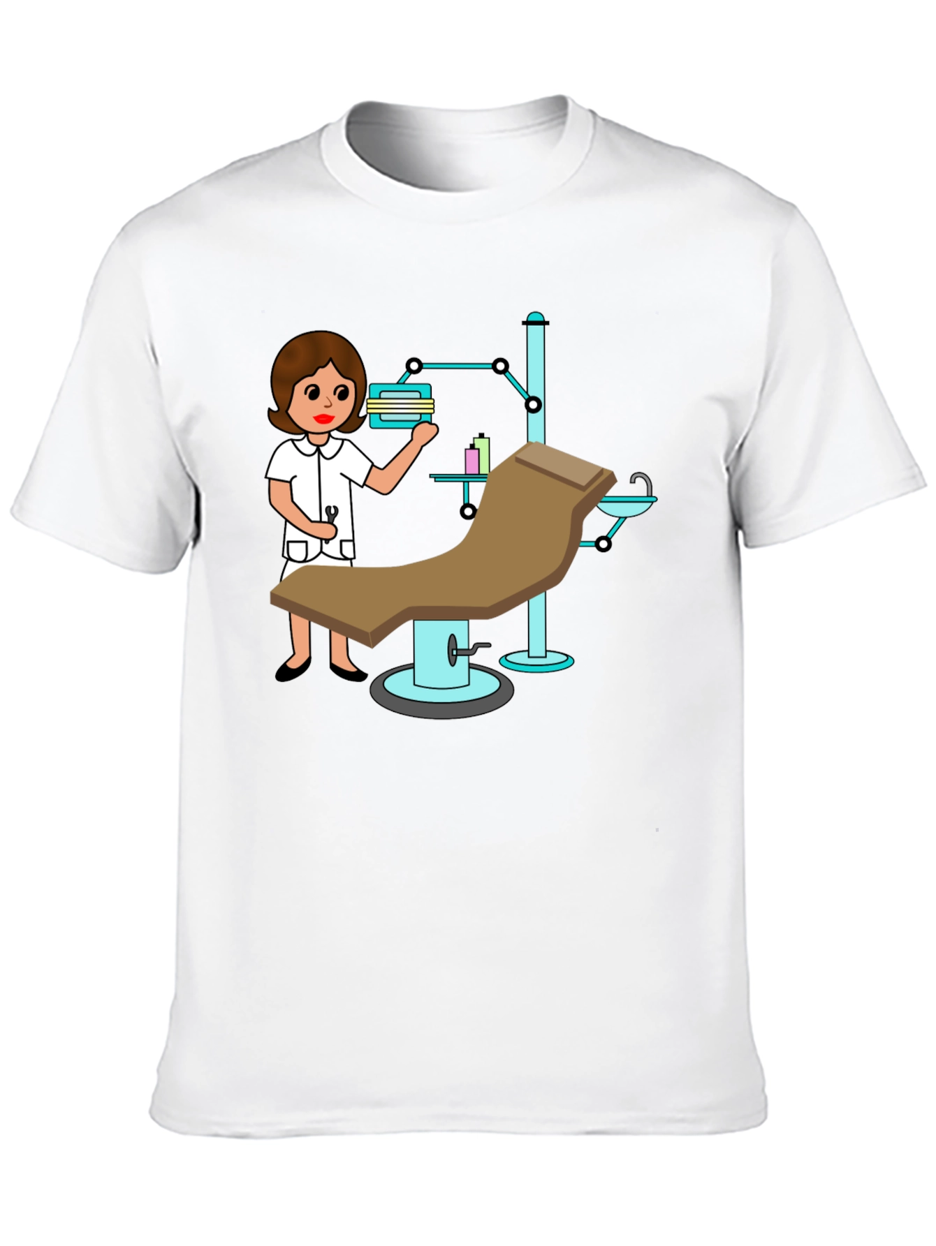 Black Cartoon Dentist Office T-Shirt view 10