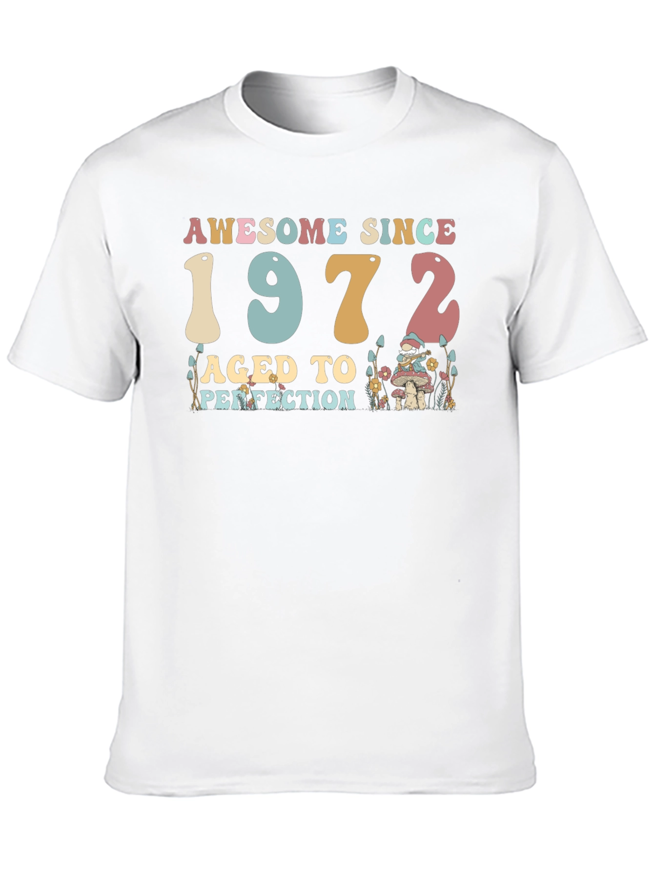 Black Awesome Since 1972 Aged to Perfection Black T-Shirt view 10