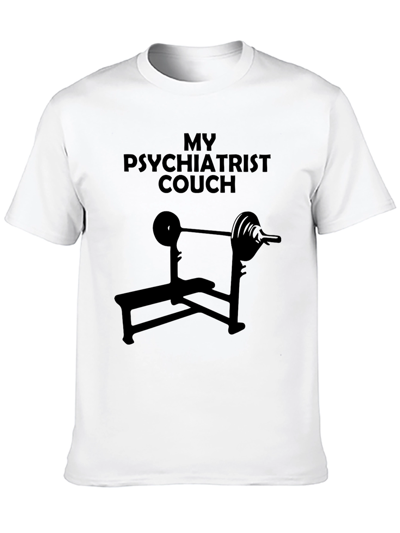 Black My Psychiatrist Couch Black T-Shirt view 10