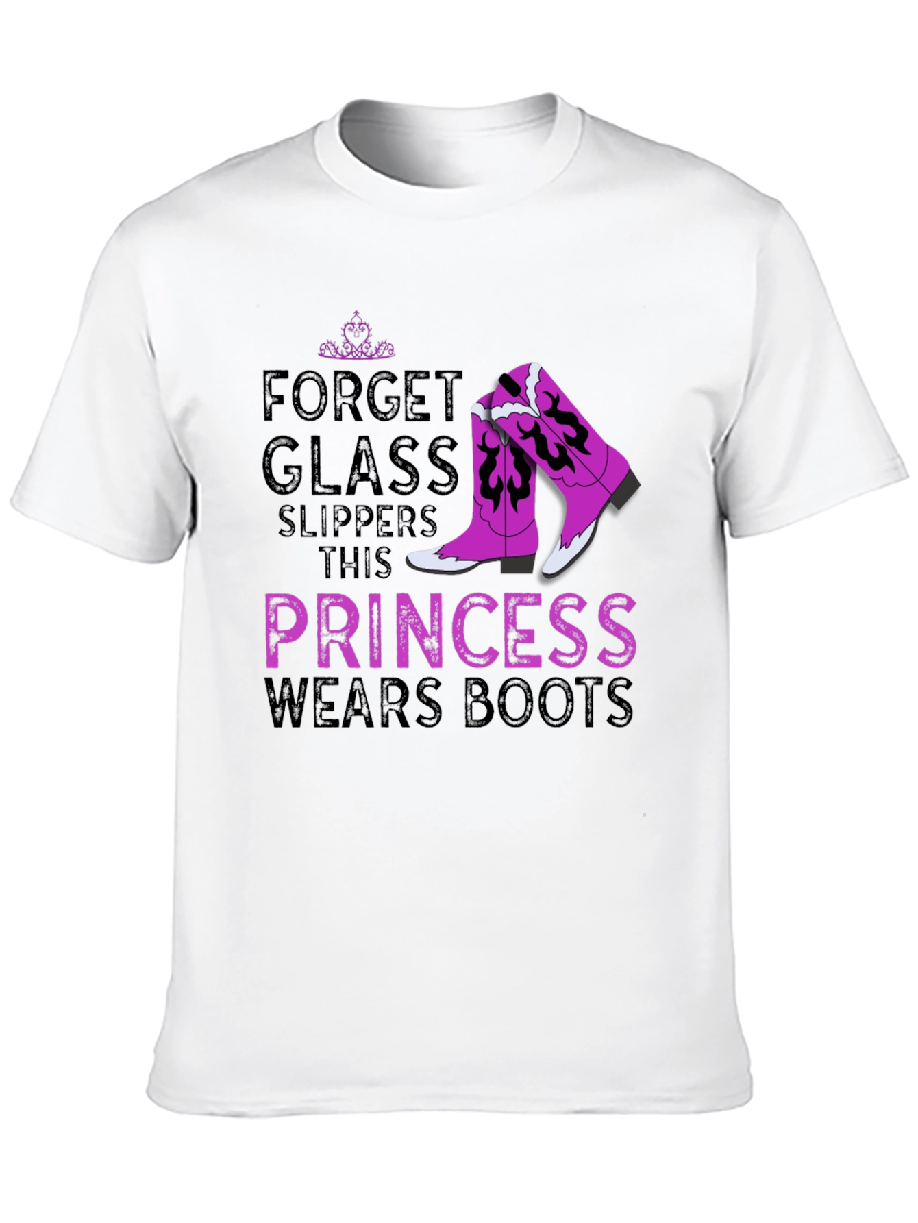 Black Princess Wears Boots Graphic T-Shirt view 10