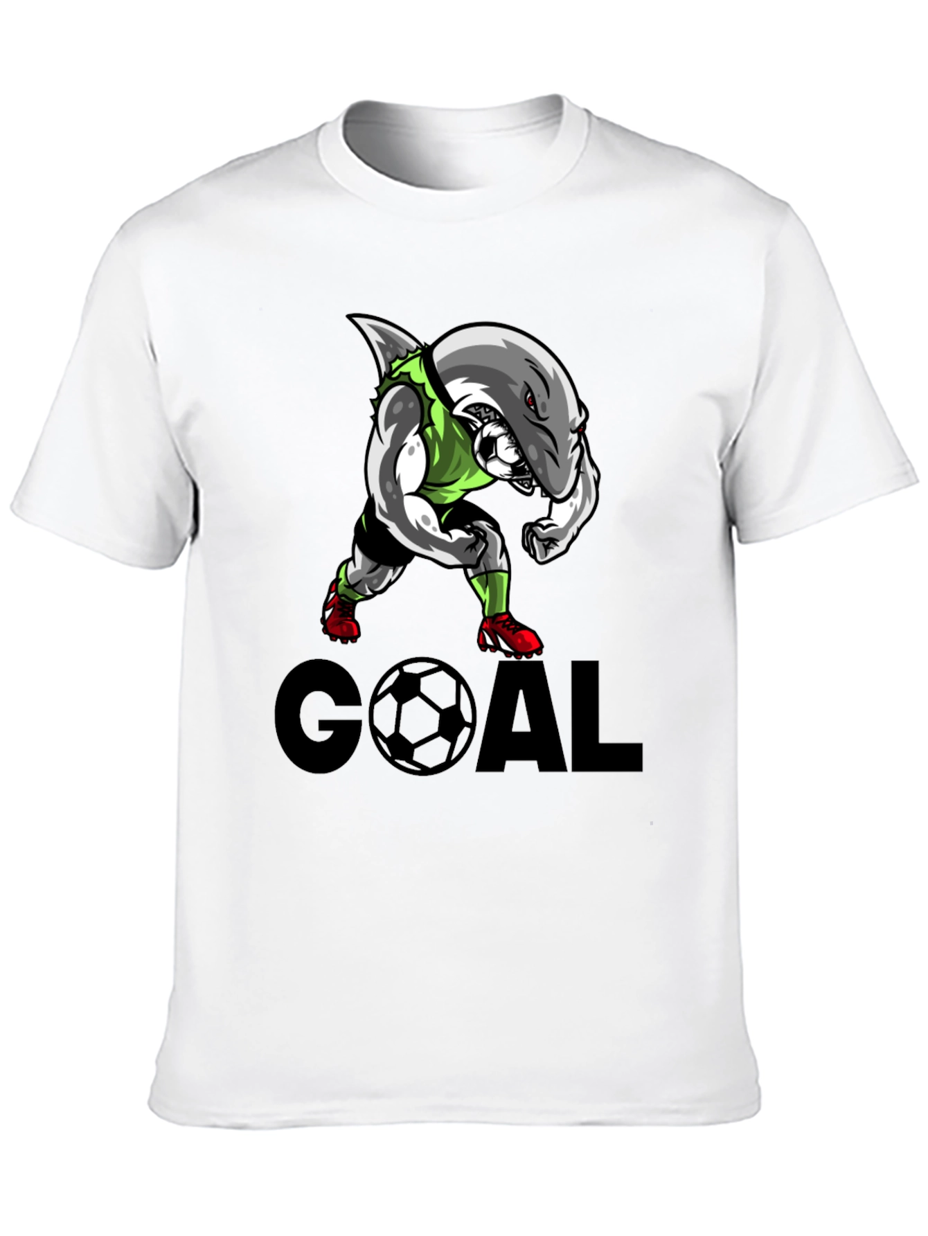 Black Shark Soccer Goal Black T-Shirt view 10