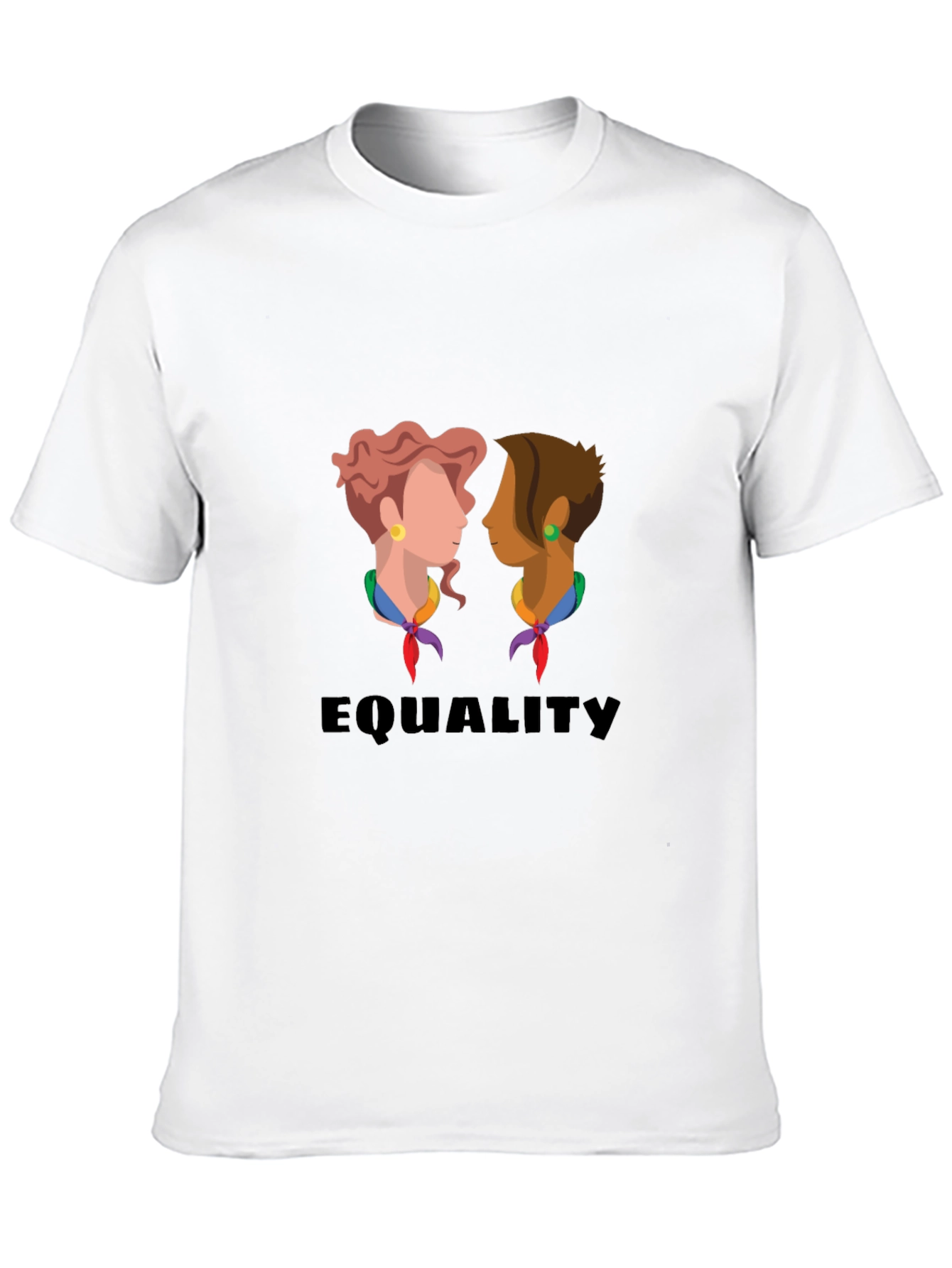 Black Equality Graphic Tee - Black Unisex T-Shirt view 10