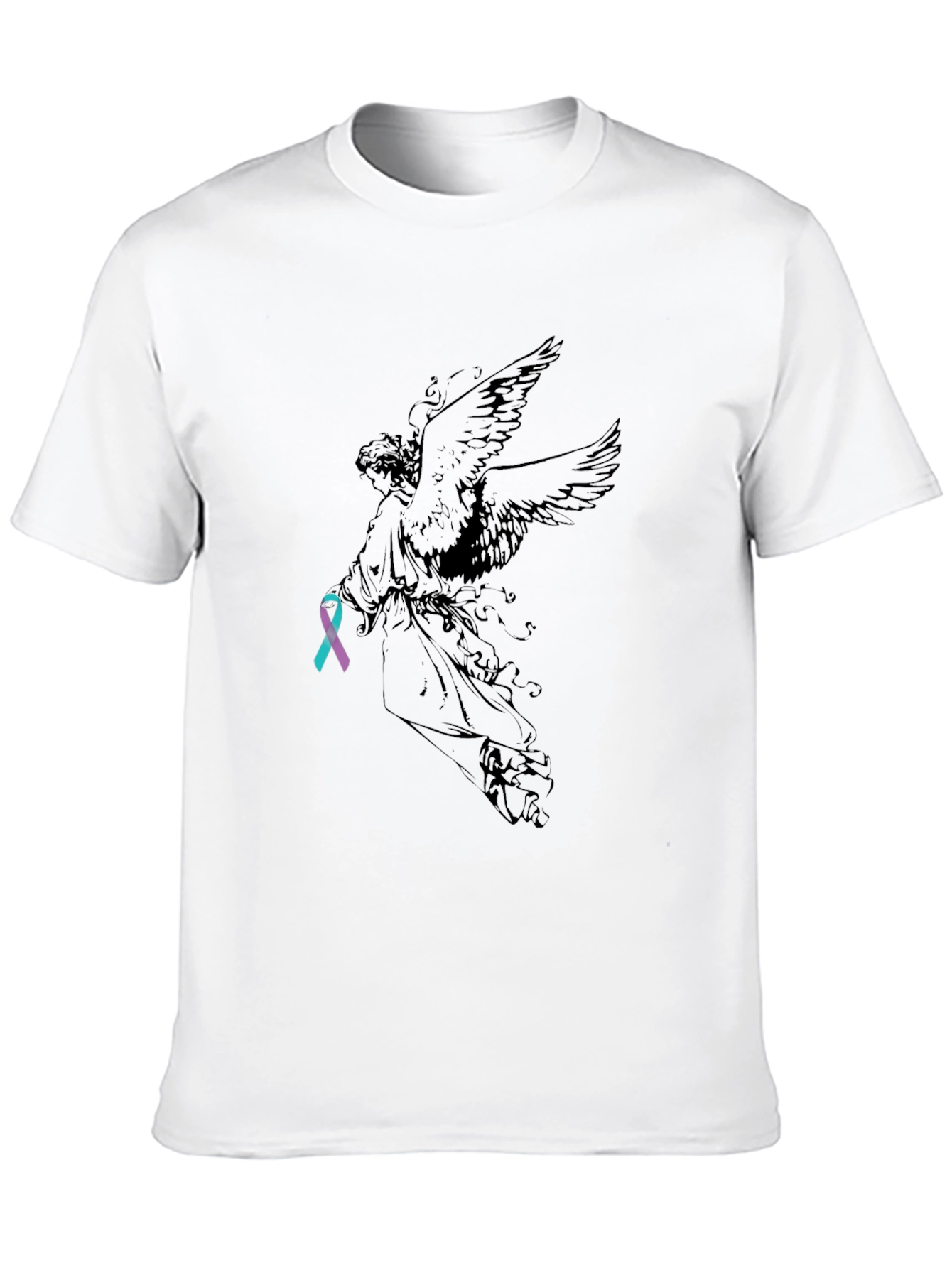 Black Angel Ribbon Graphic T-Shirt view 10