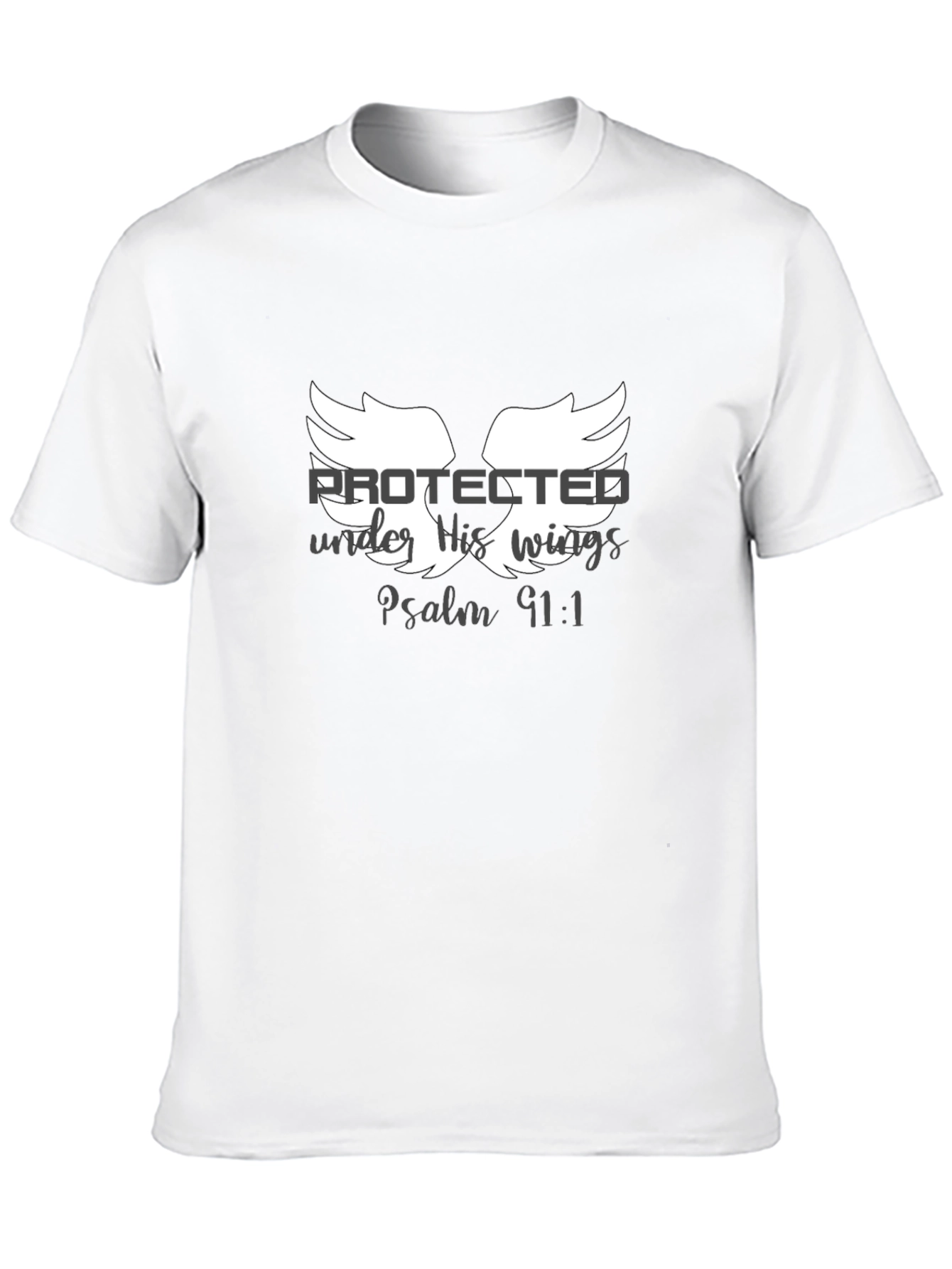 Black Protected Under His Wings Tee - Christian Apparel view 10