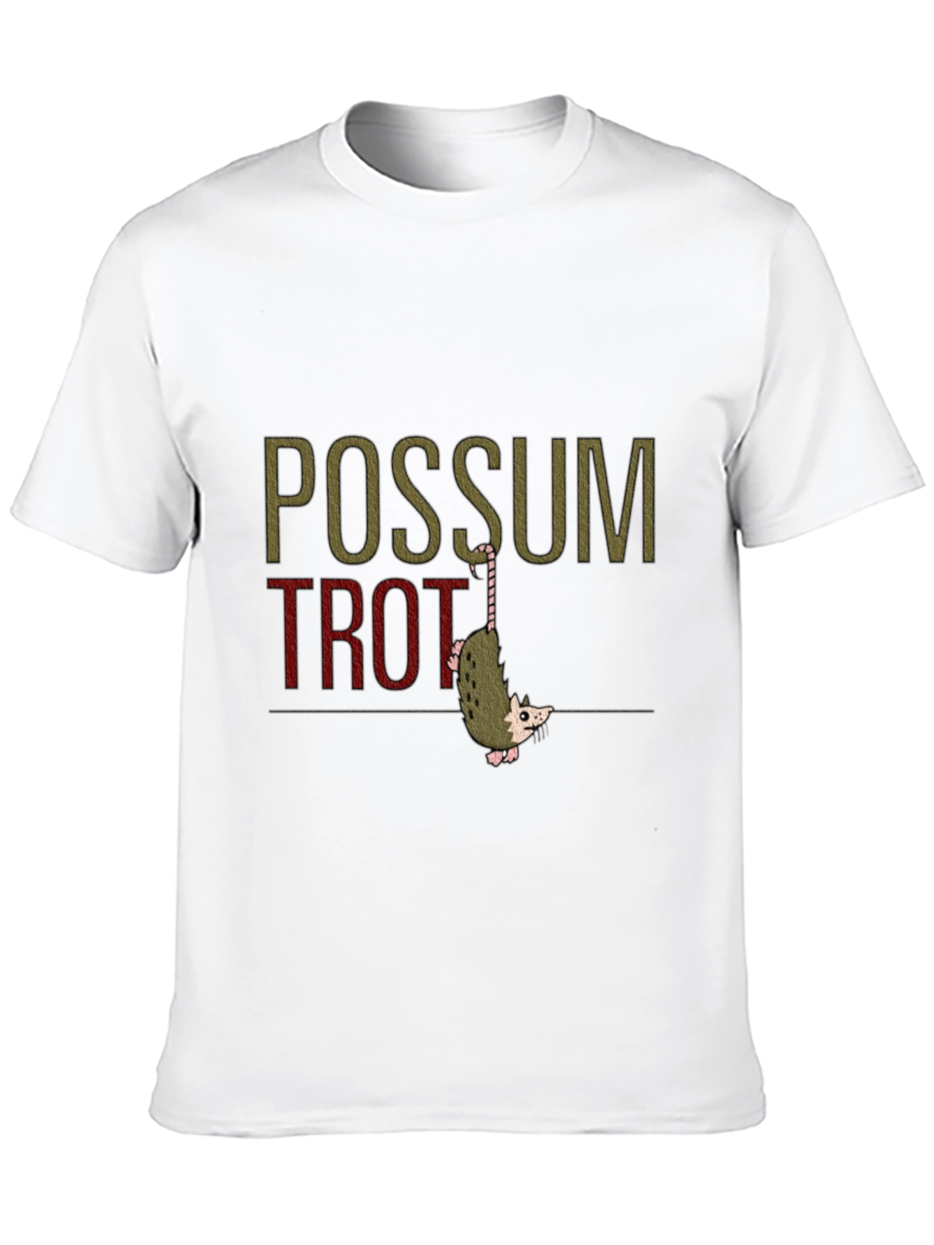 Black Possum Trot Funny Graphic Tee view 10