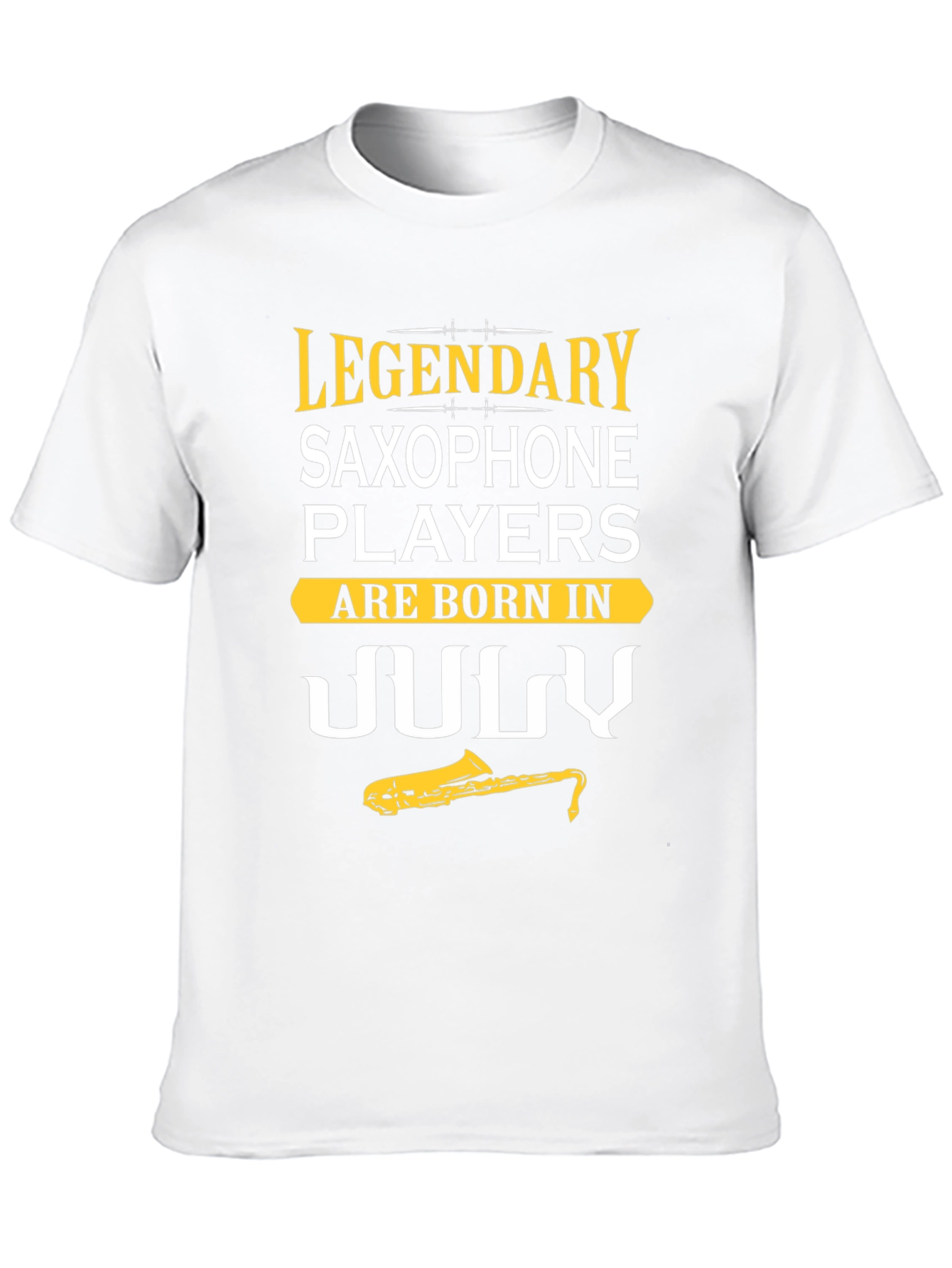 Black Legendary July Saxophone Player T-Shirt view 10