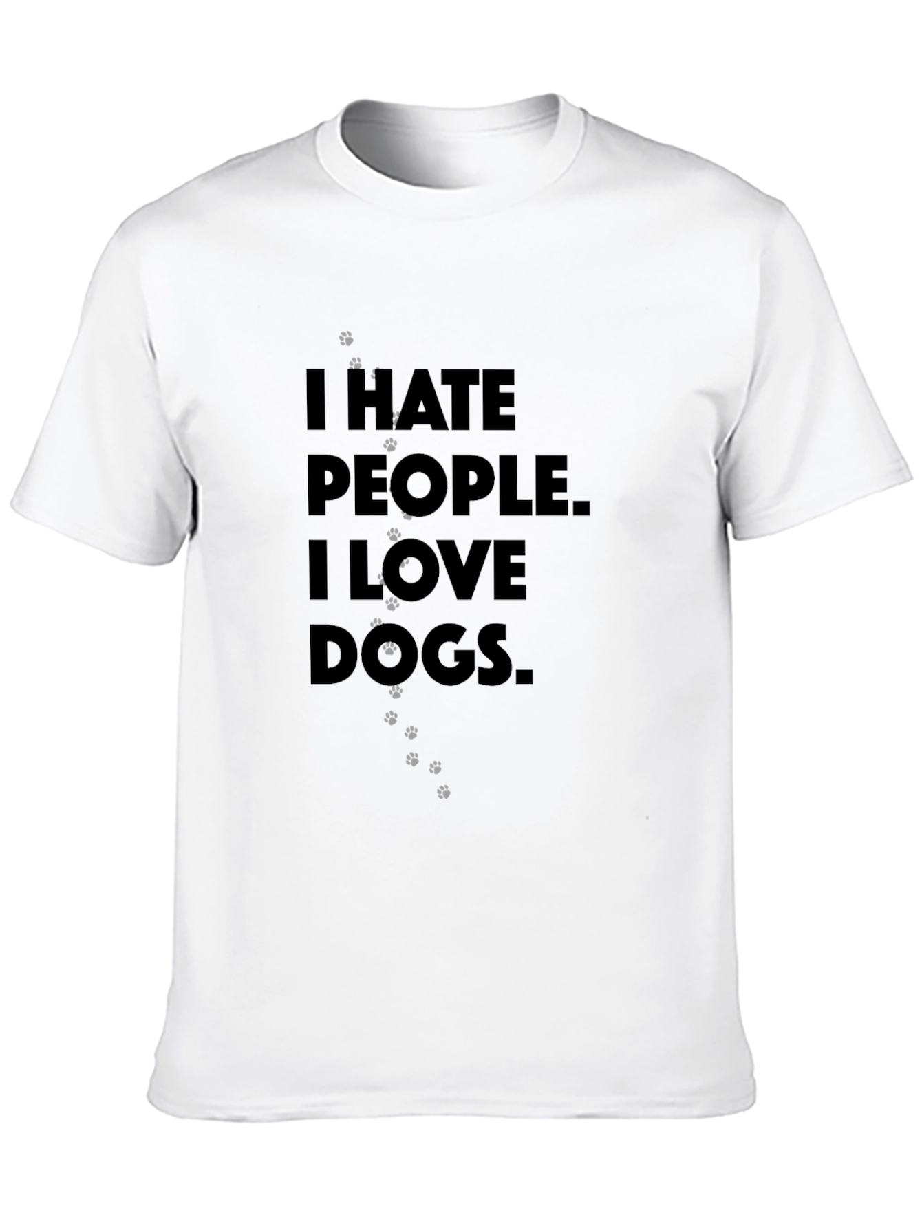 Black I Hate People, I Love Dogs T-Shirt view 10