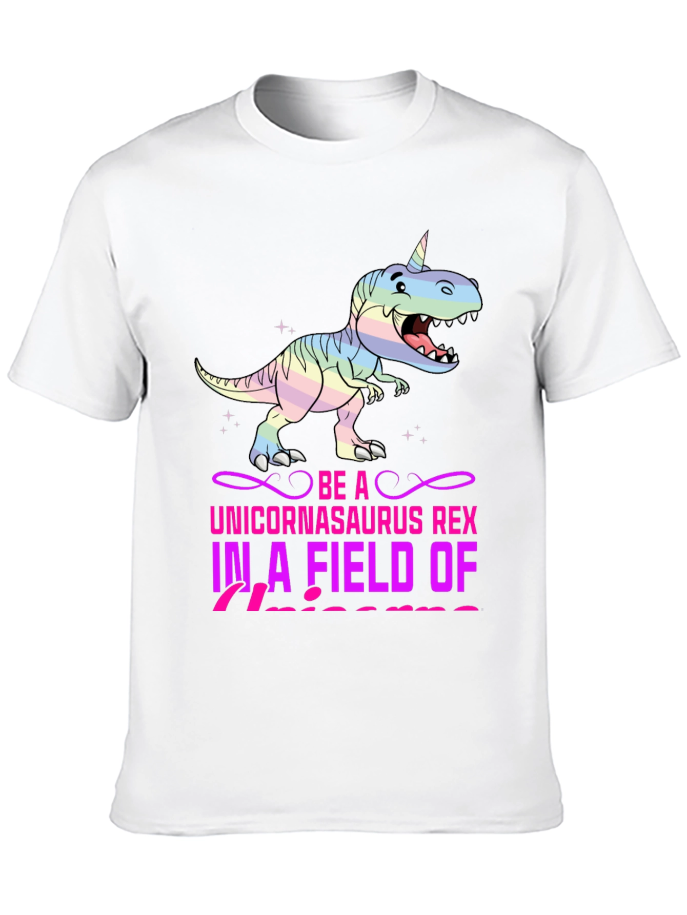 Black Unicornasaurus Rex Graphic Tee view 10