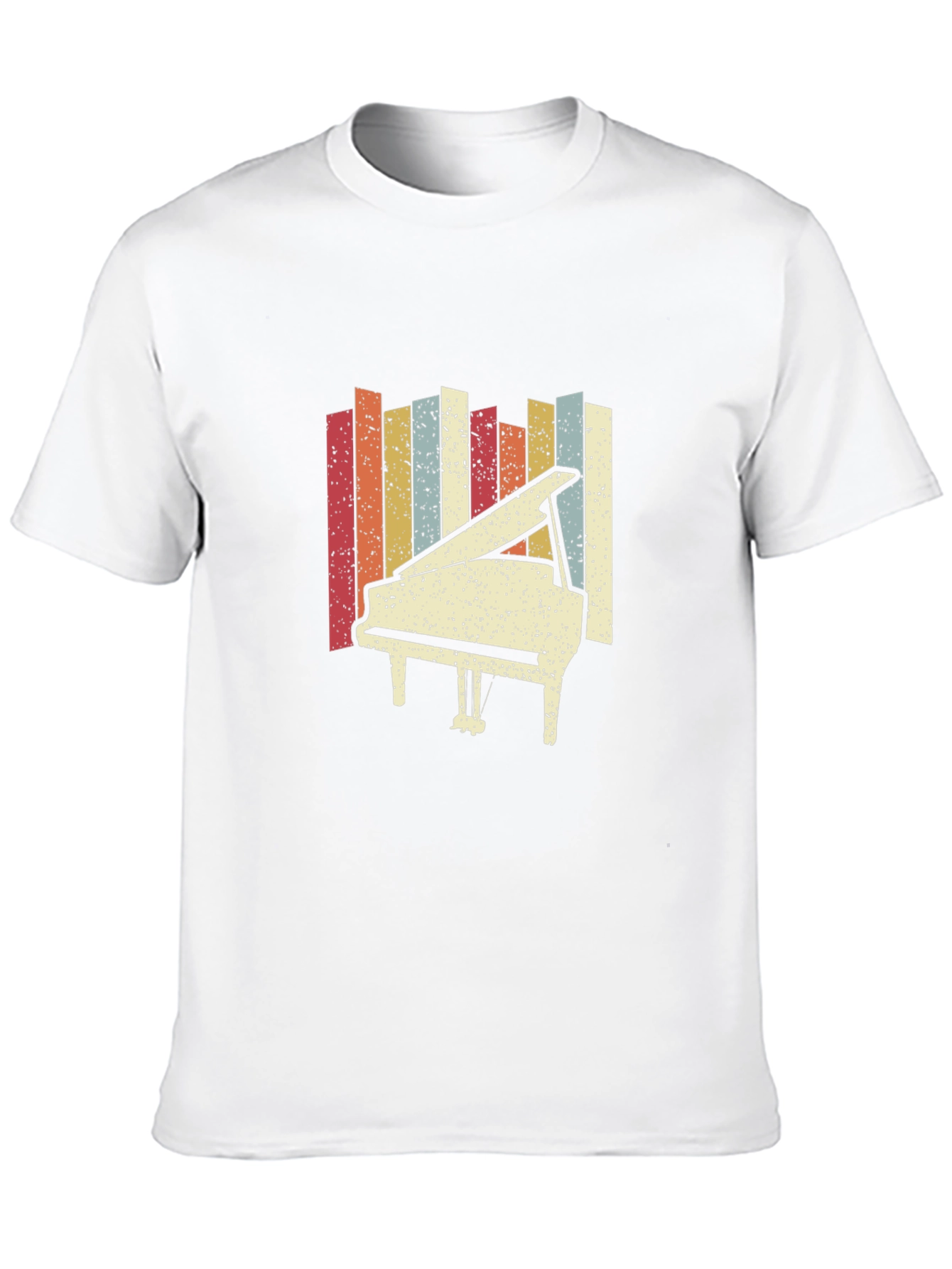 Black Retro Piano Graphic Tee - Classic Style view 10