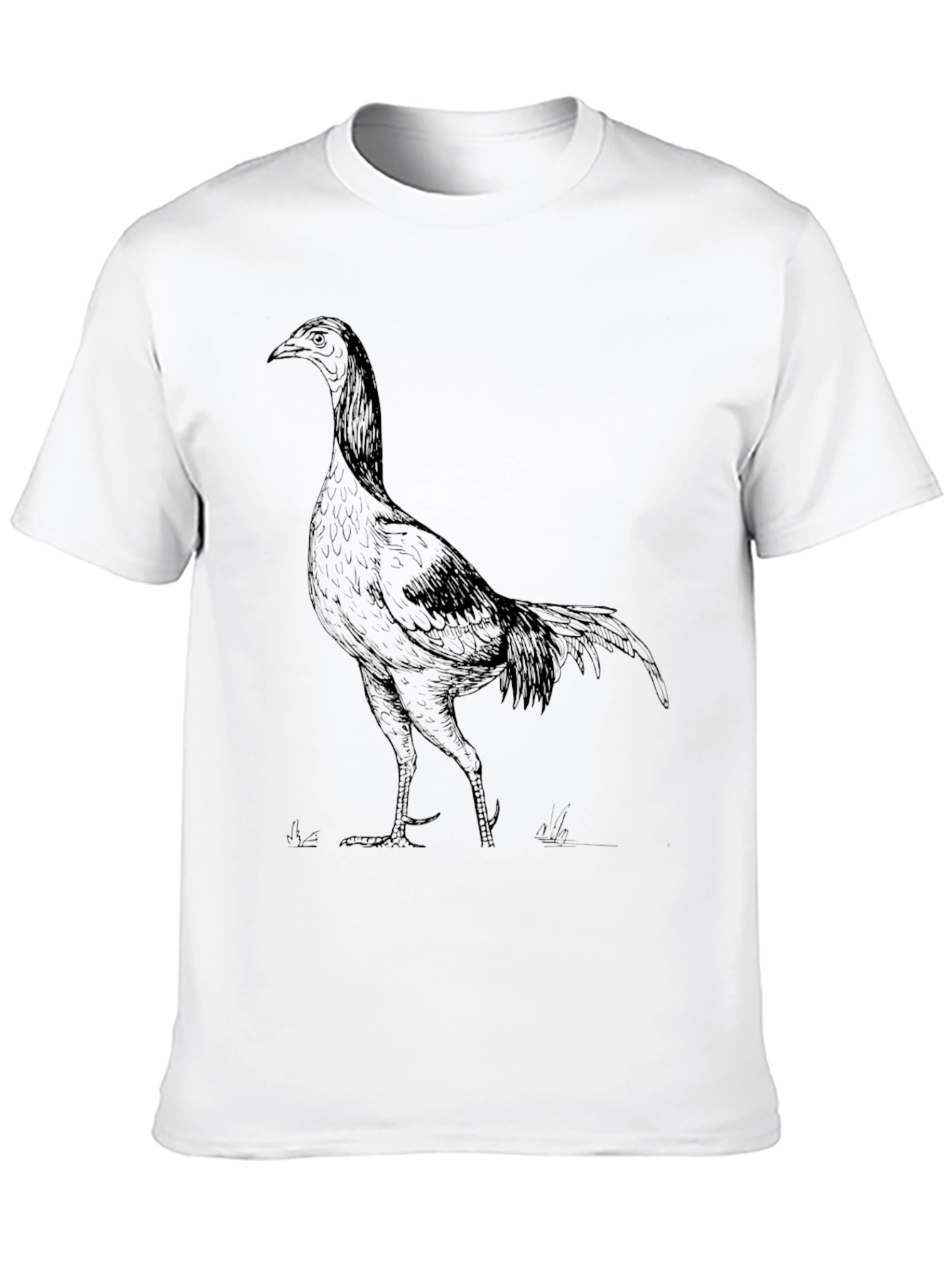 Black Cool Rooster Graphic Tee - Mens Black T-Shirt view 10