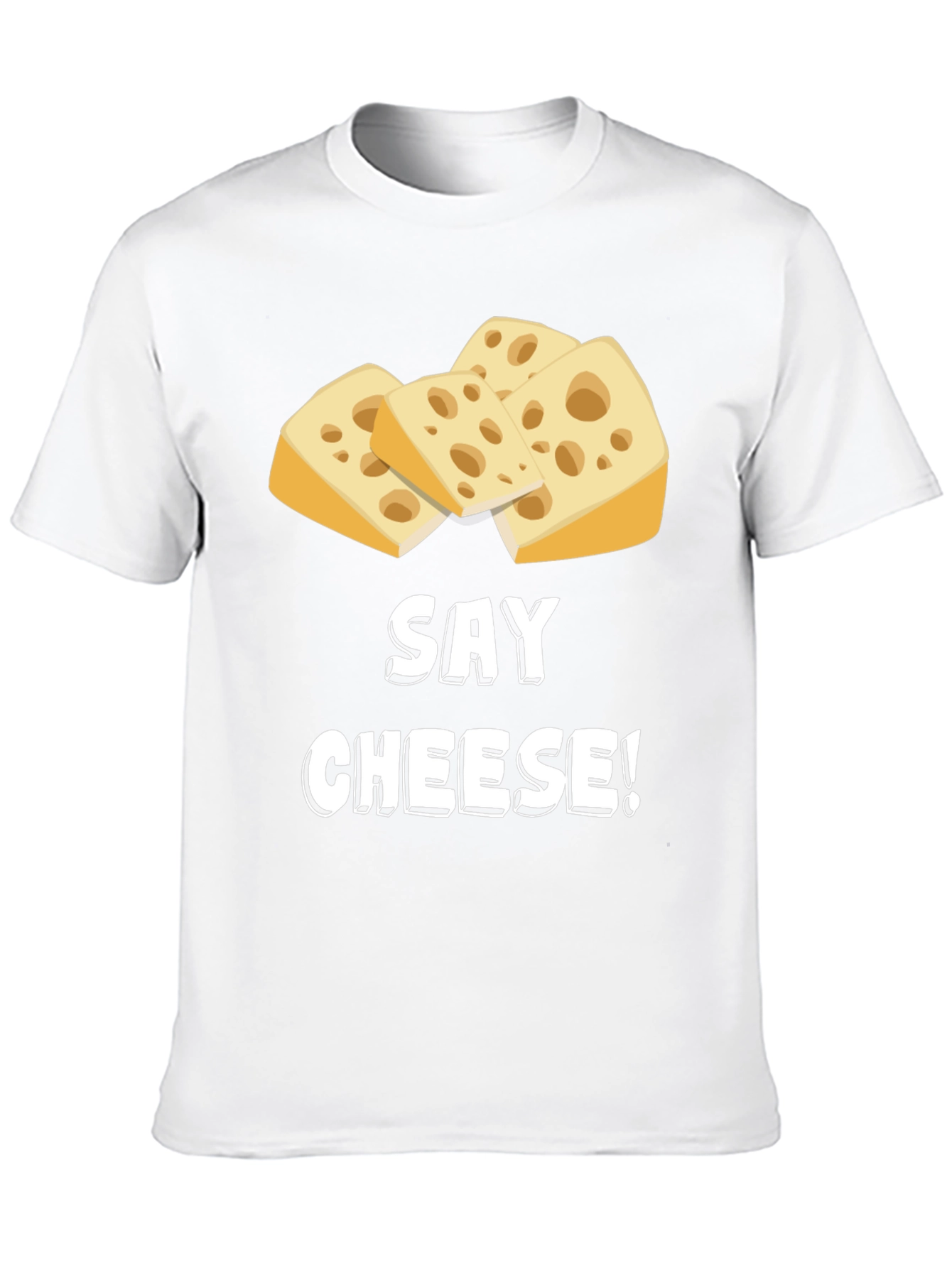 Black Say Cheese! Funny Graphic T-Shirt view 10