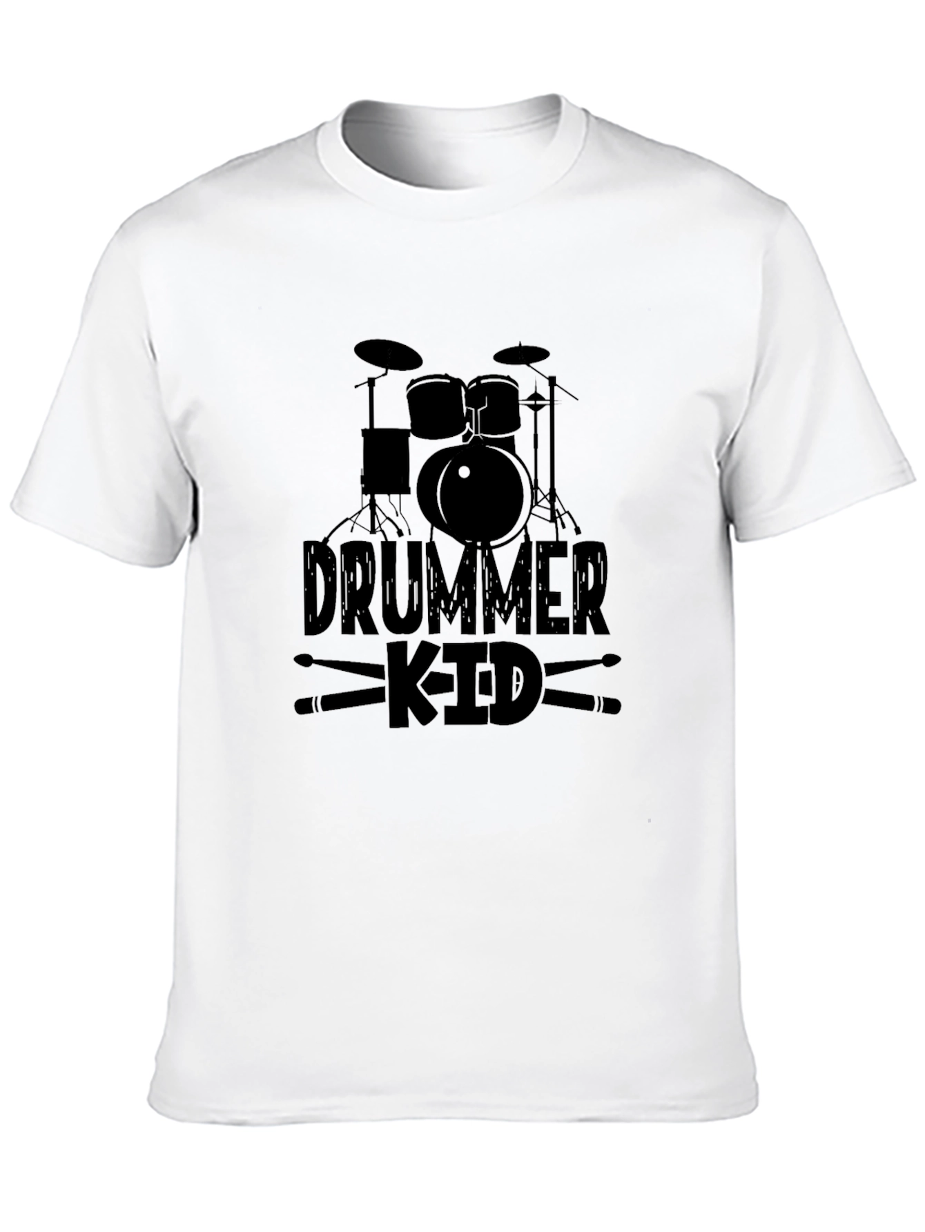 Black Drummer Kid Graphic Black T-Shirt view 10