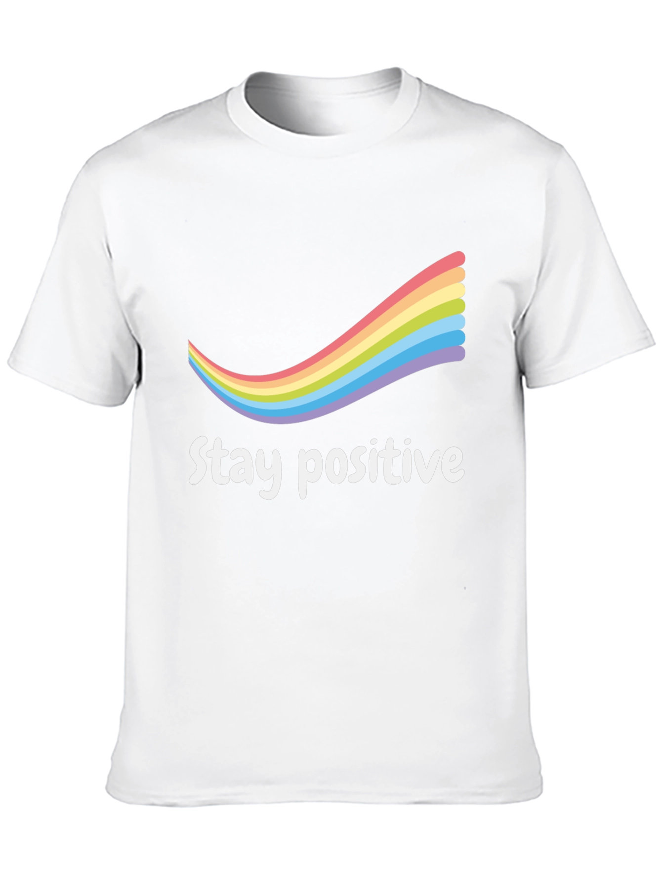 Black Stay Positive Rainbow T-Shirt view 10