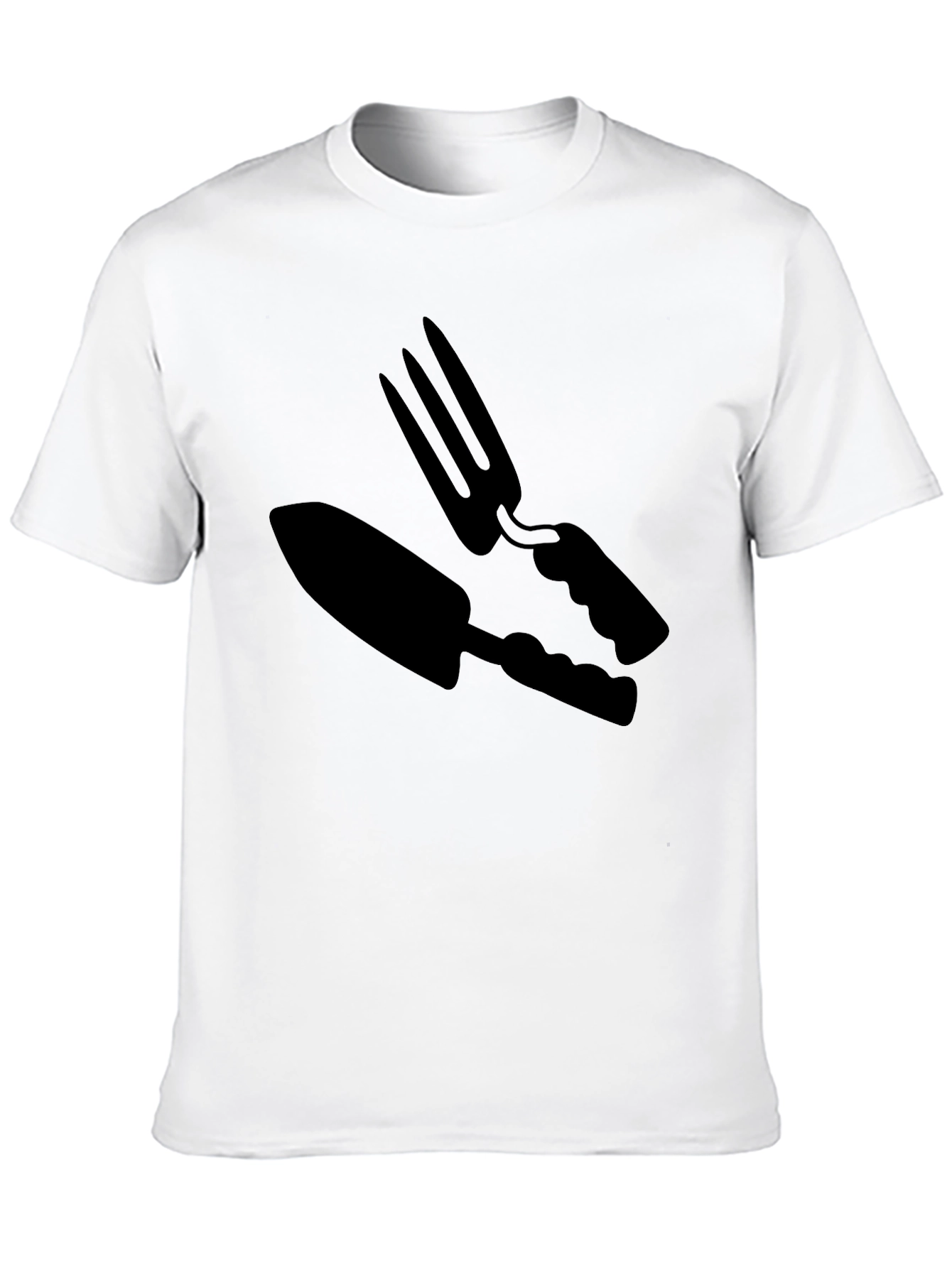 Black Gardening Tool Graphic Tee - Black Cotton Comfort view 10