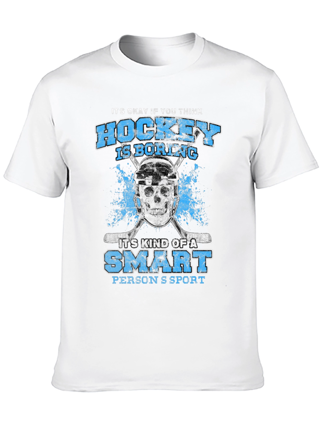 Black Hockey is a Smart Person's Sport T-Shirt view 10