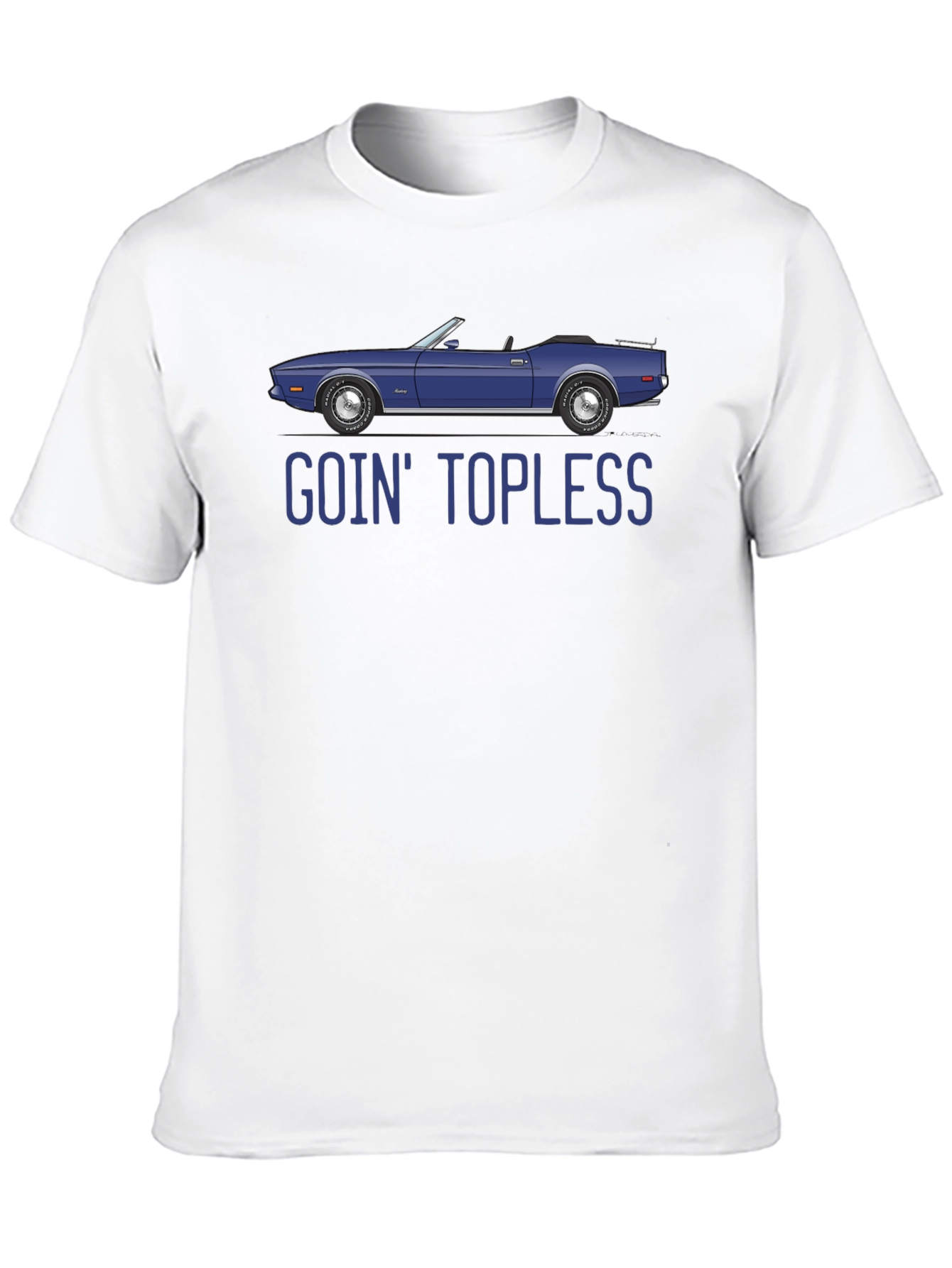 Black Goin' Topless Car T-Shirt - Black view 10