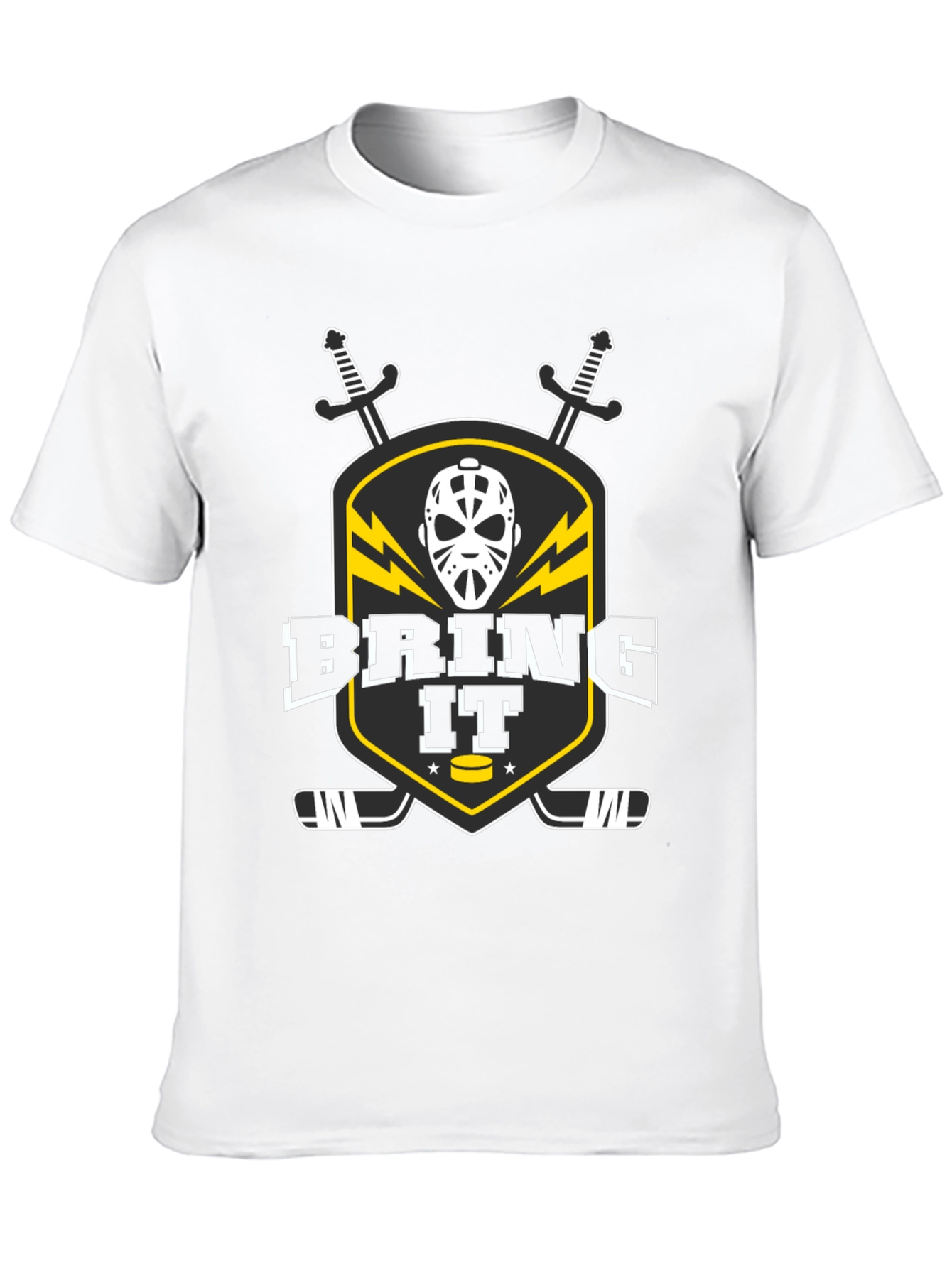 Black Bring It Hockey Graphic T-Shirt view 10