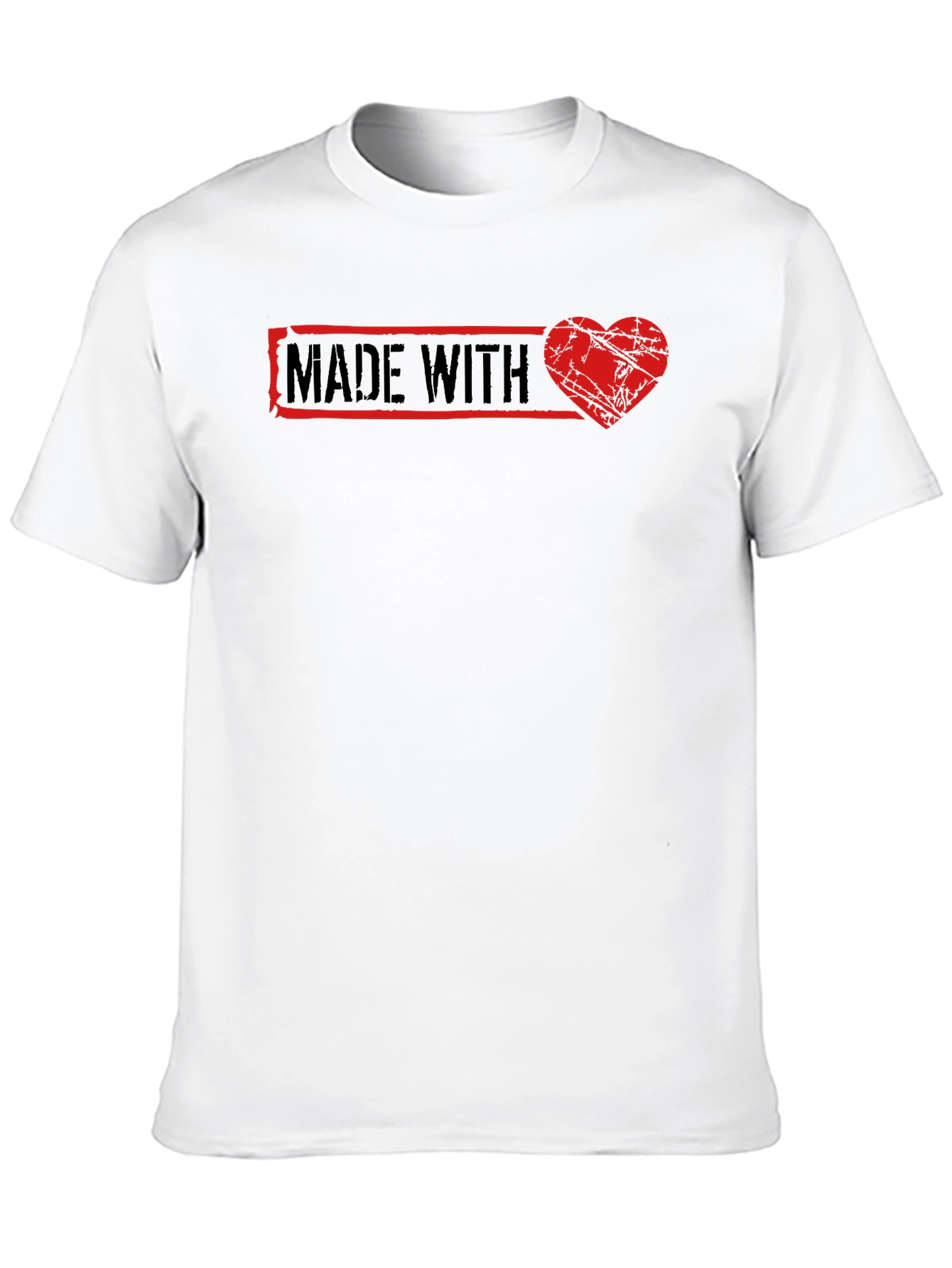 Black Made With Love Graphic Tee - Black Cotton T-Shirt view 10