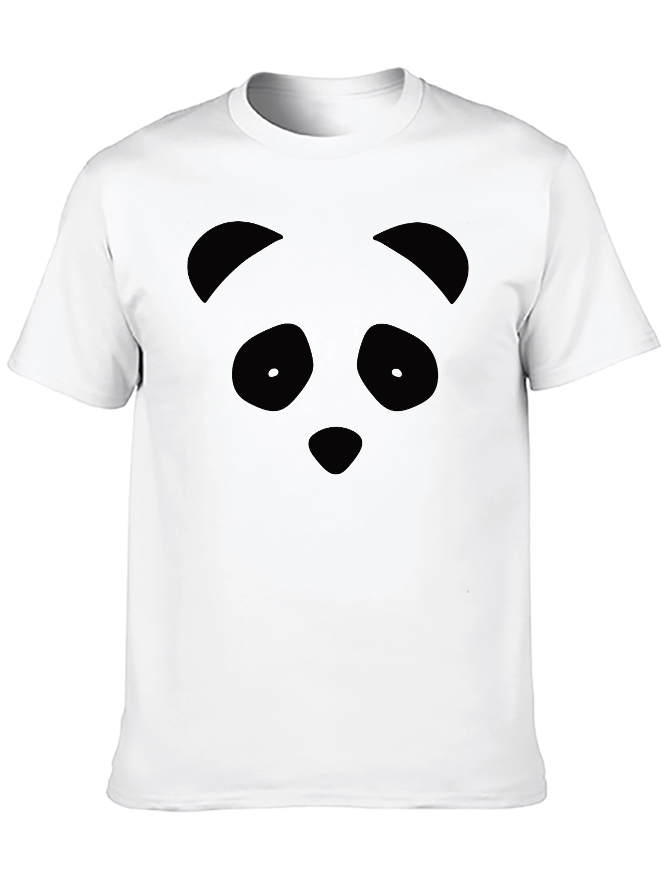Black Panda Face Graphic Tee - Black Unisex T-Shirt view 10