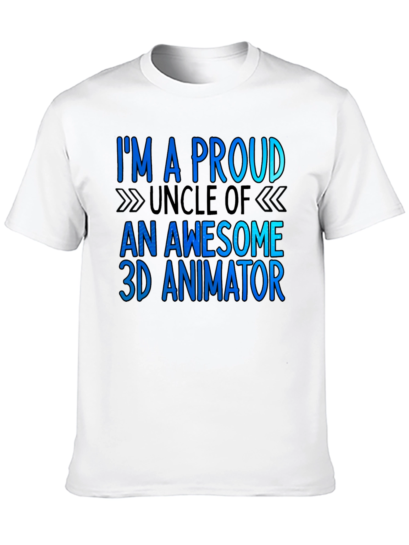 Black Proud Uncle of a 3D Animator T-Shirt view 10