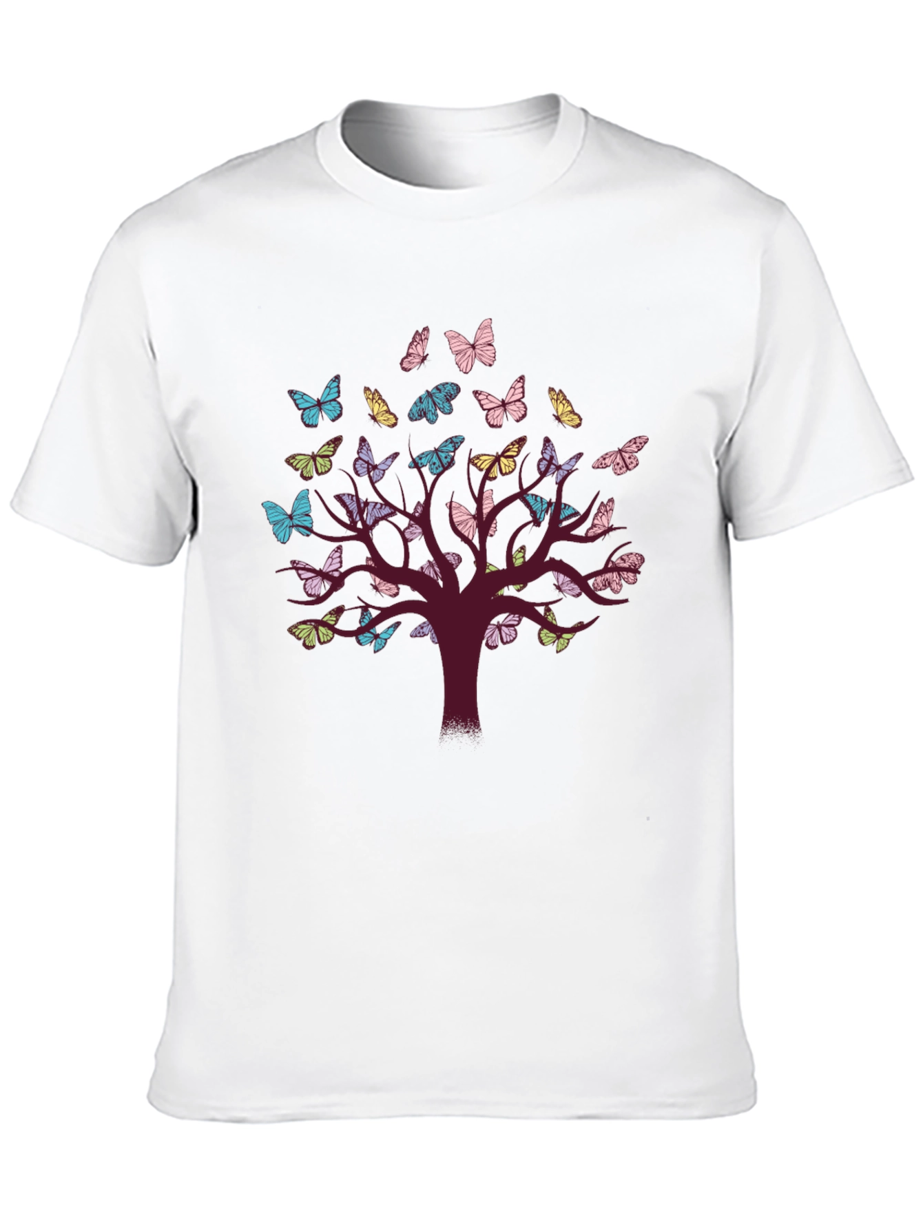 Black Butterfly Tree Graphic Tee - Nature Inspired Comfort view 10