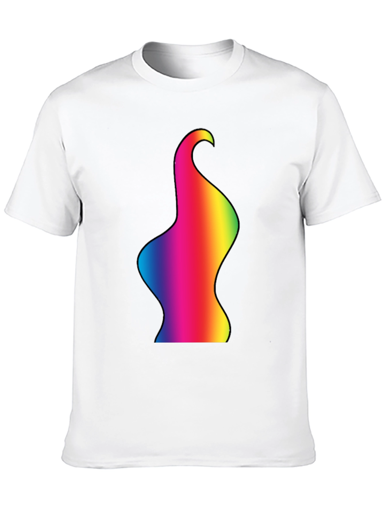 Black Rainbow Body Art Tee - Black Cotton Blend view 10