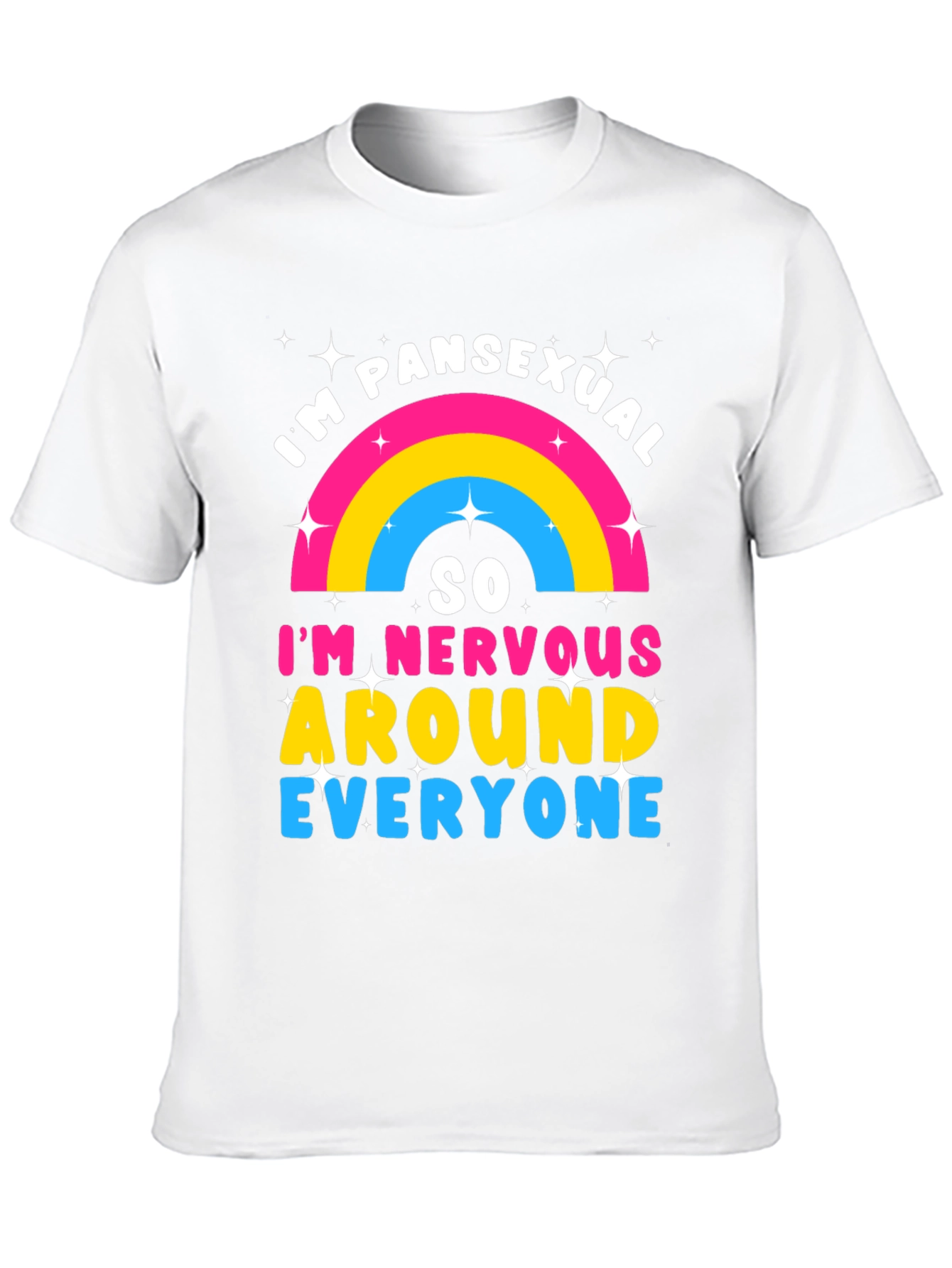 Black Pansexual Pride T-Shirt - Nervous Around Everyone! view 10