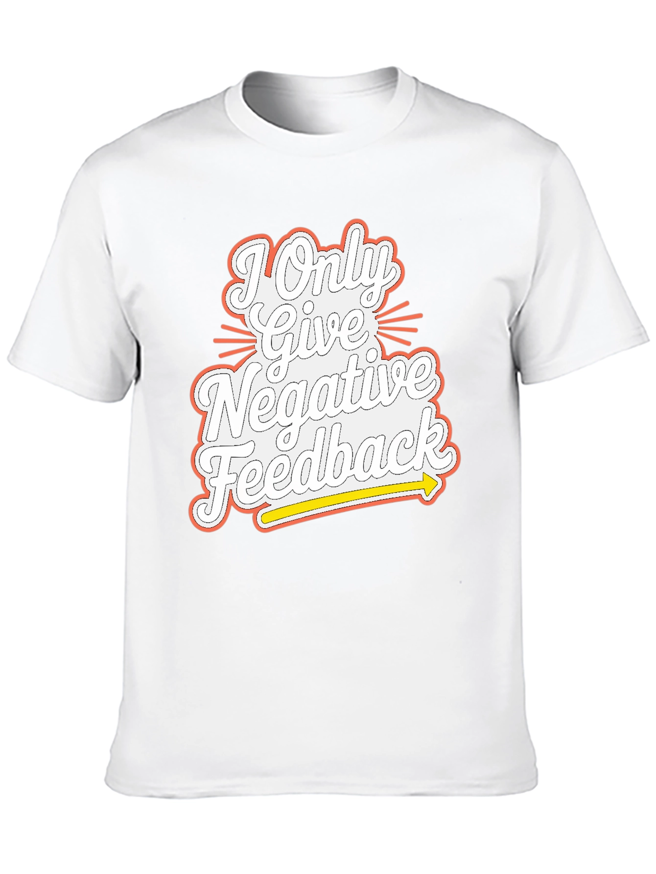 Black Negative Feedback Graphic Tee - Mens Funny T-Shirt view 10