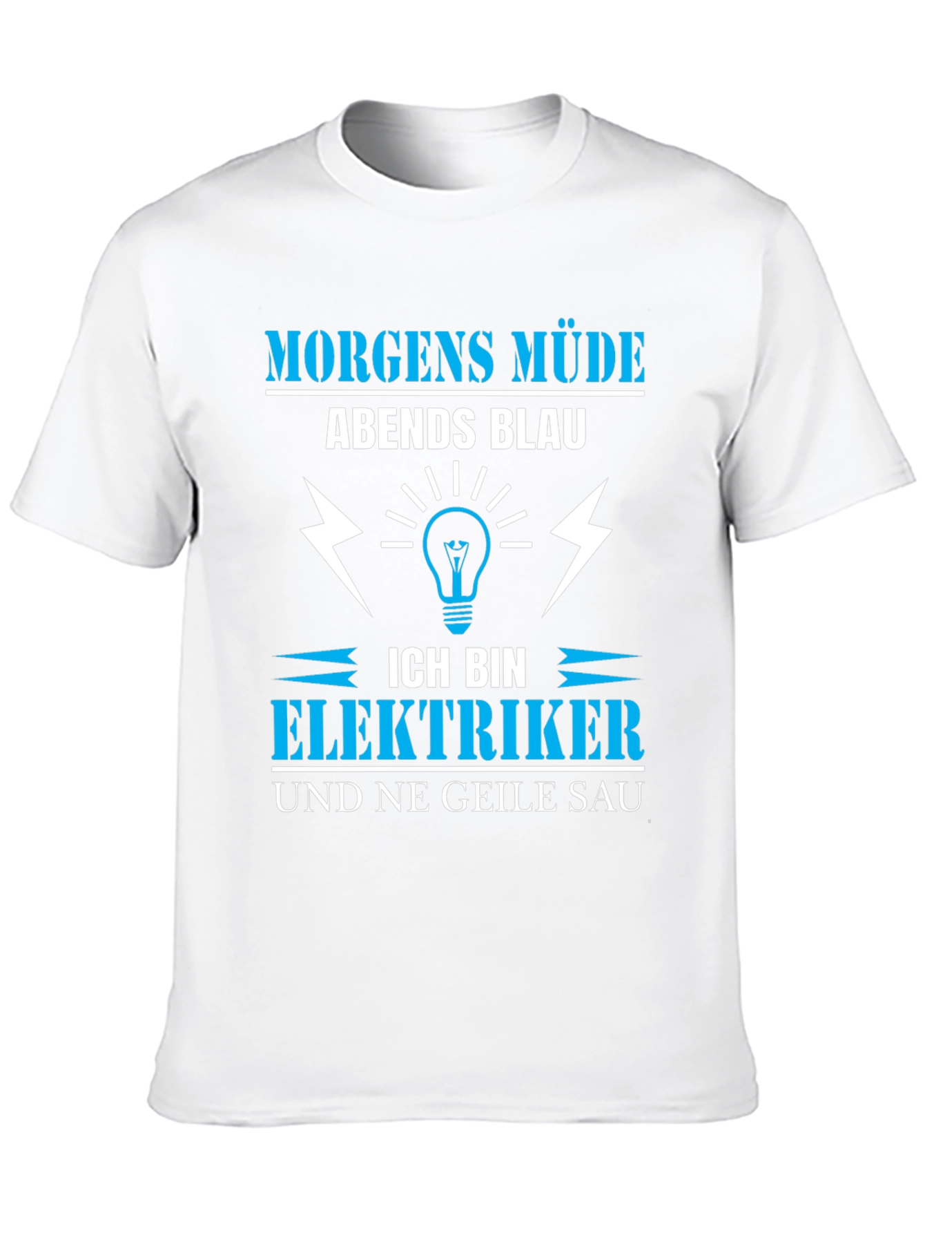 Black Electrician T-Shirt: Funny German Slogan view 10