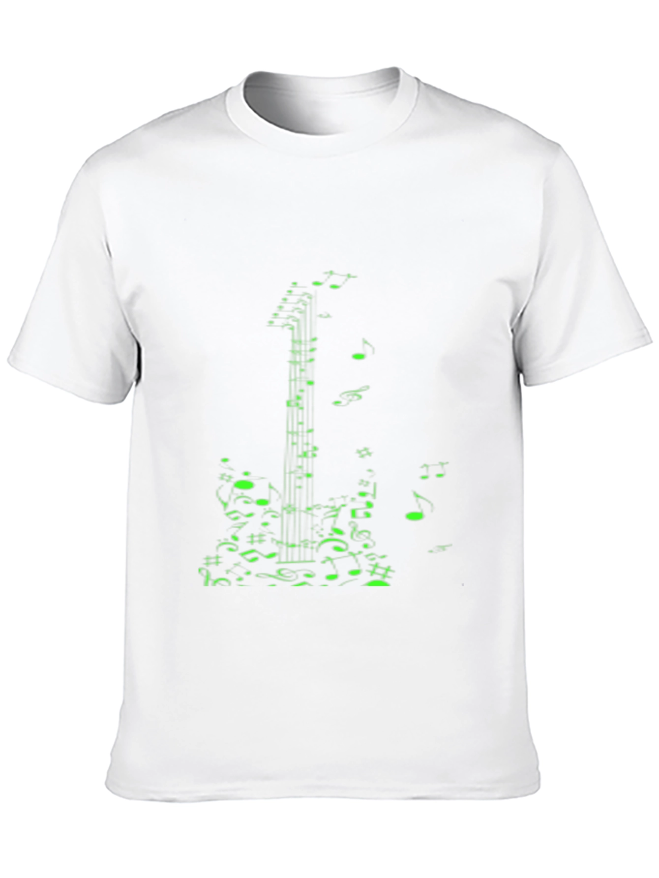 Black Musical Guitar Notes T-Shirt - Black view 10