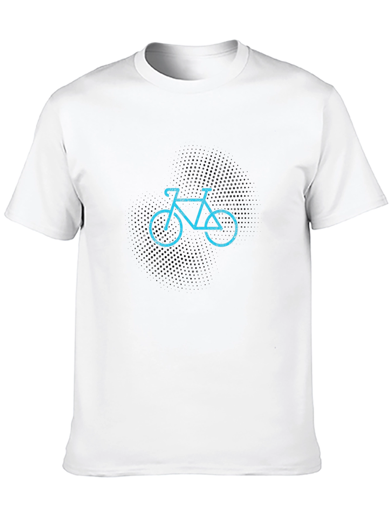 Black Cool Bicycle Graphic Print Men's Black T-Shirt view 10