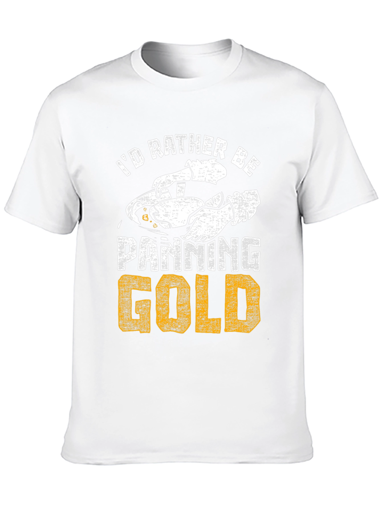 Black I'd Rather Be Panning Gold T-Shirt view 10