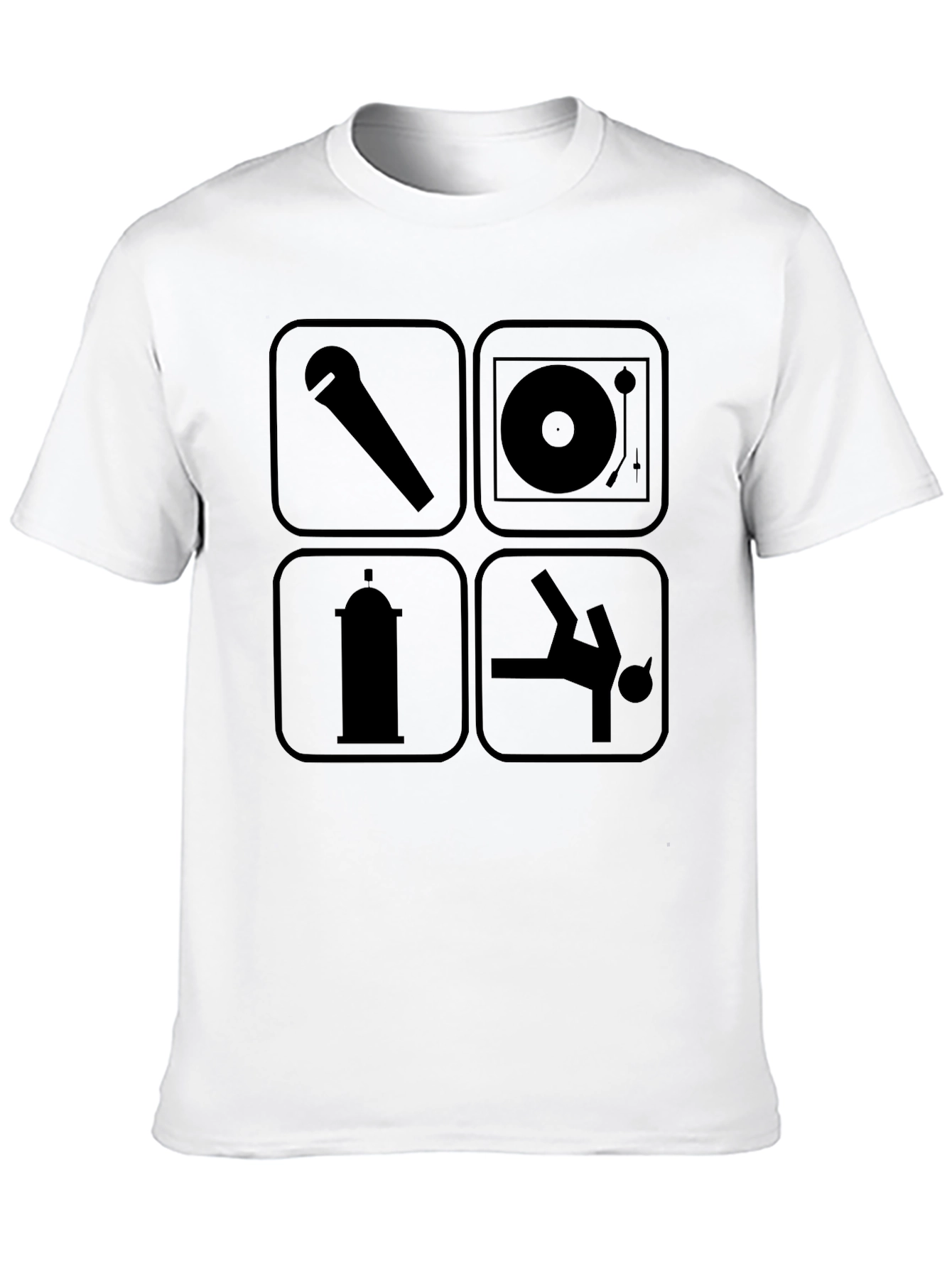 Black Hip Hop Culture Icons Black T-Shirt view 10