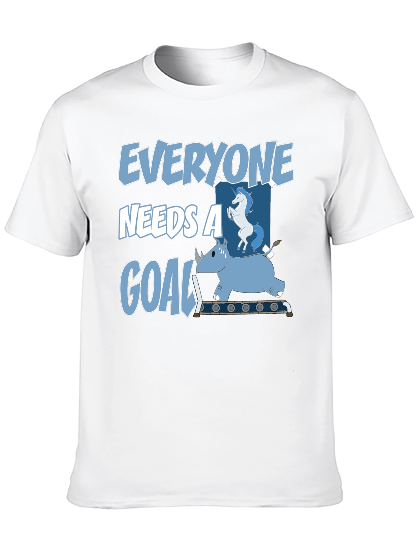 Black Everyone Needs a Goal T-Shirt Funny Graphic Tee view 10