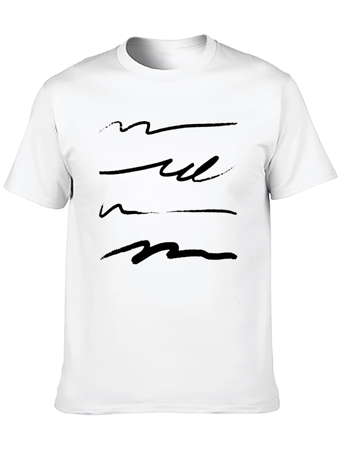 Black Men's Black Abstract Graphic Tee view 10