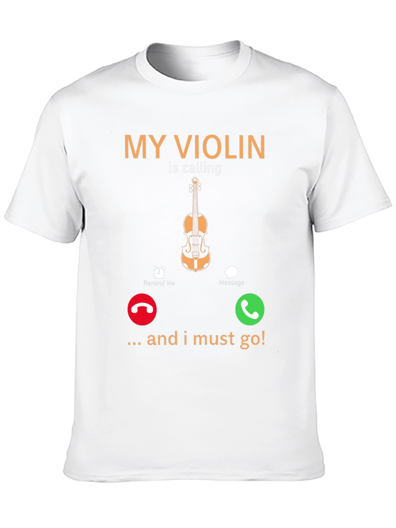 Black My Violin Is Calling Funny Music T-Shirt view 10