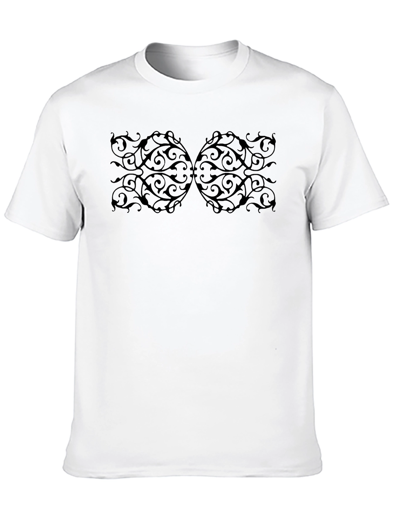 Black Ornate Black Graphic Tee view 10