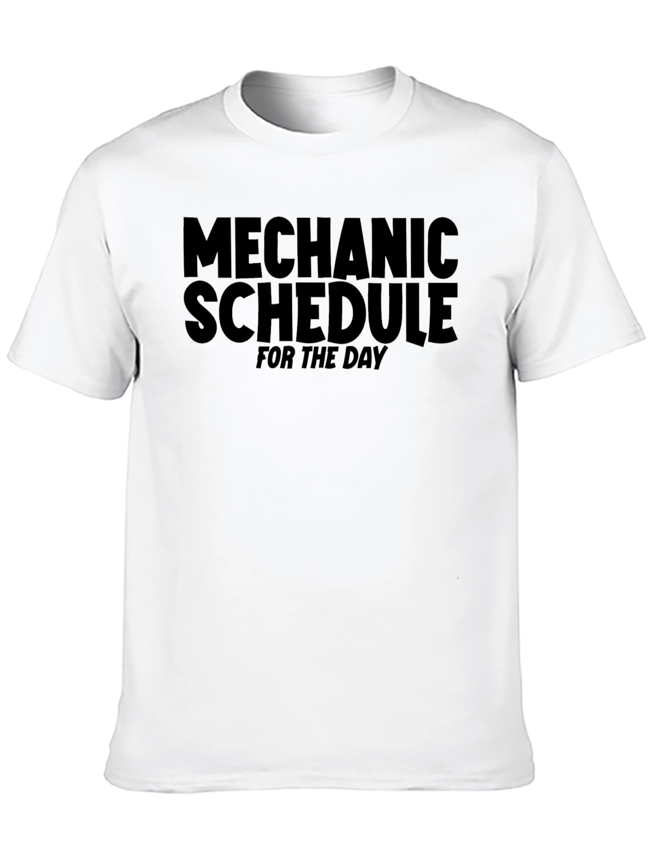 Black Mechanic Schedule Black T-Shirt view 10