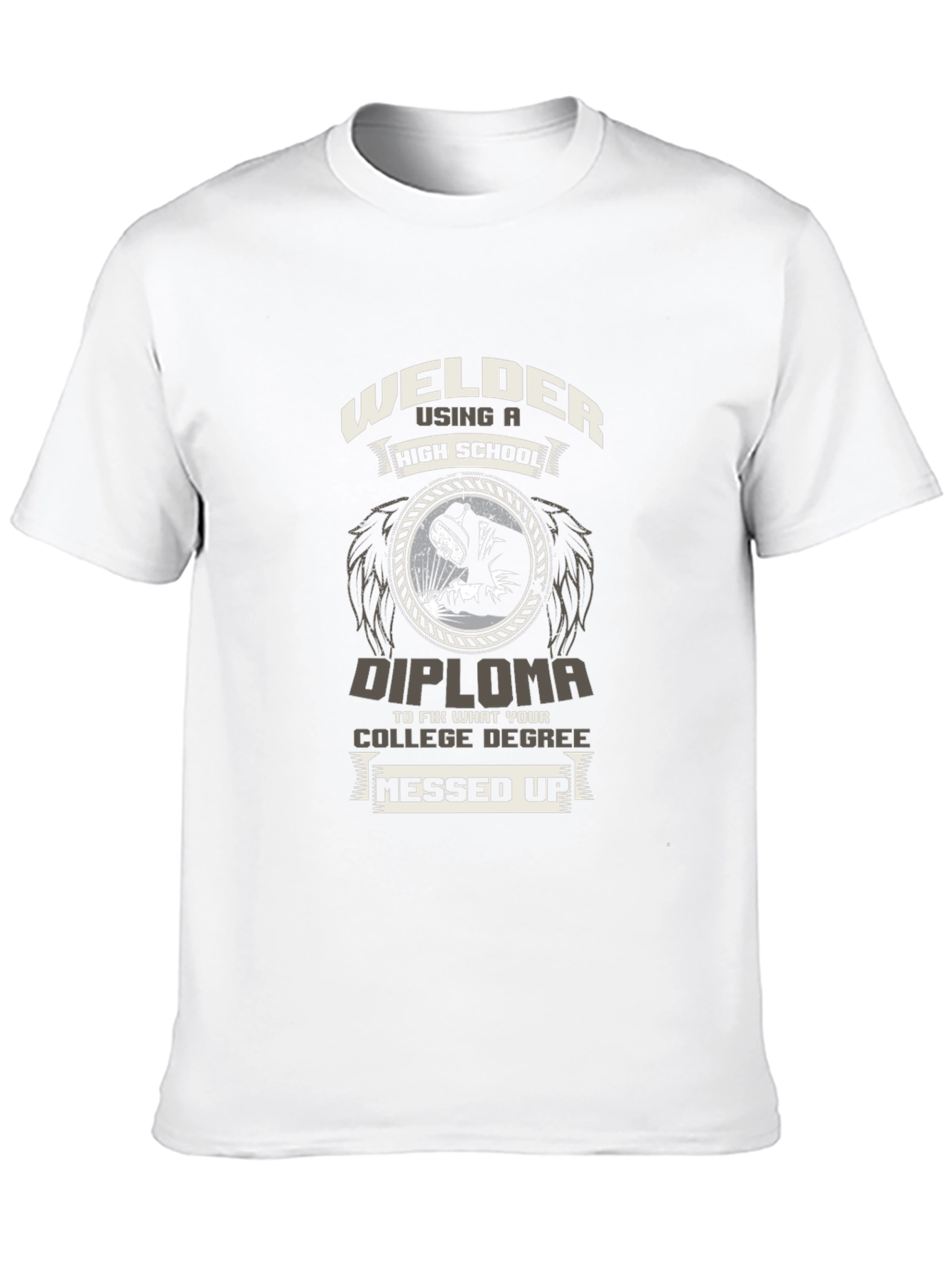Black Welder High School Diploma T-Shirt view 10