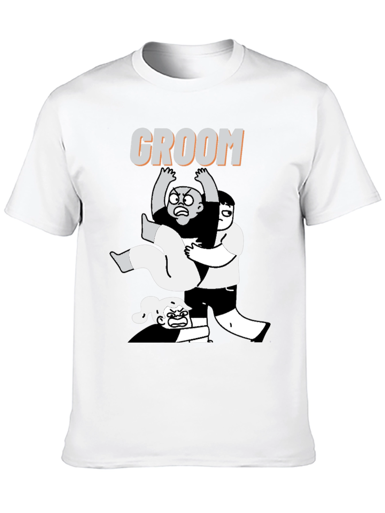 Black Funny Groom T-Shirt - Graphic Novel Style view 10