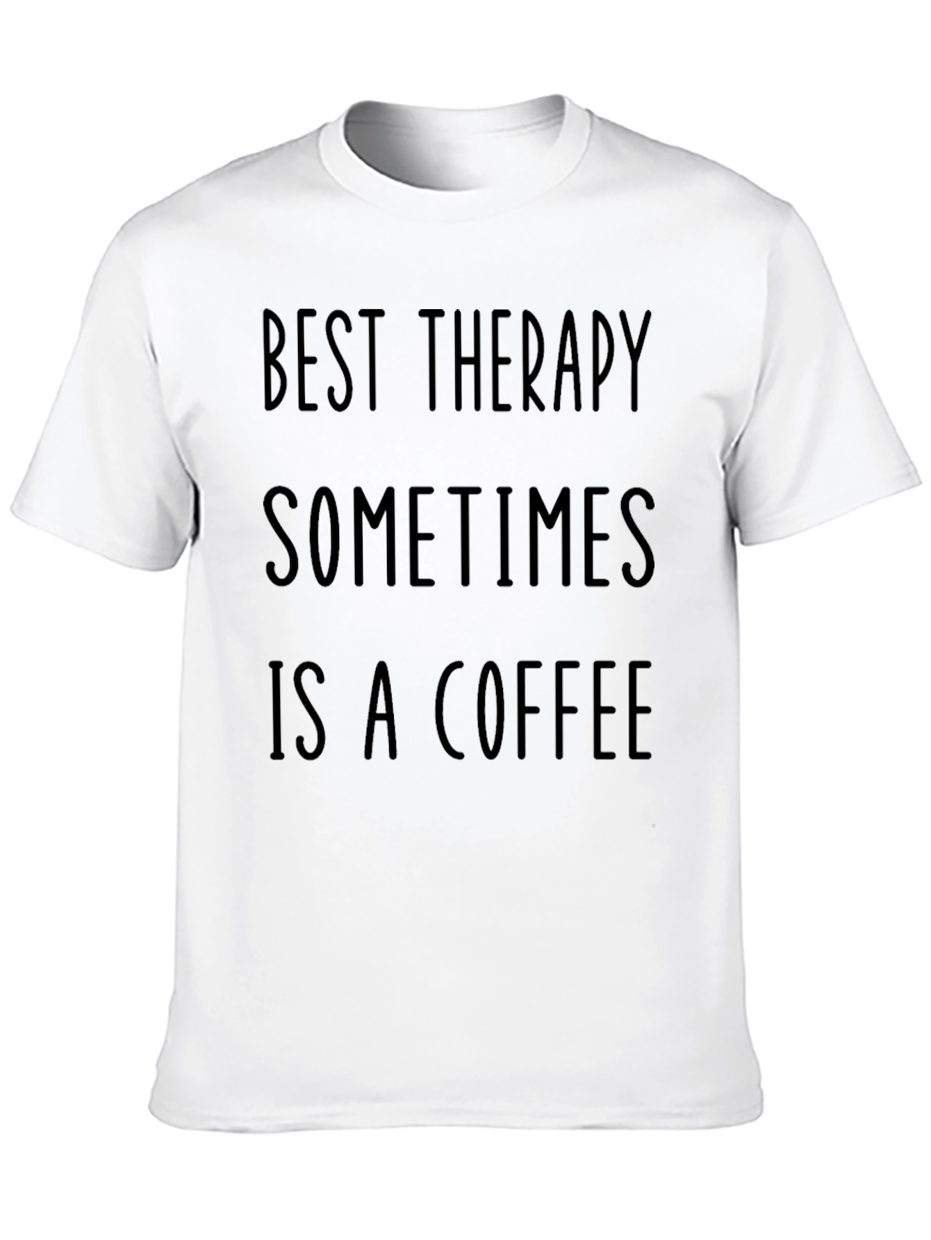Black Best Therapy Coffee T-Shirt - Unisex Casual Tee view 10