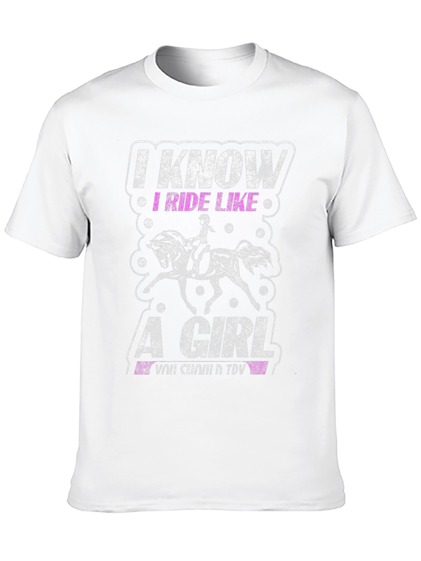 Black I Know I Ride Like a Girl T-Shirt view 10