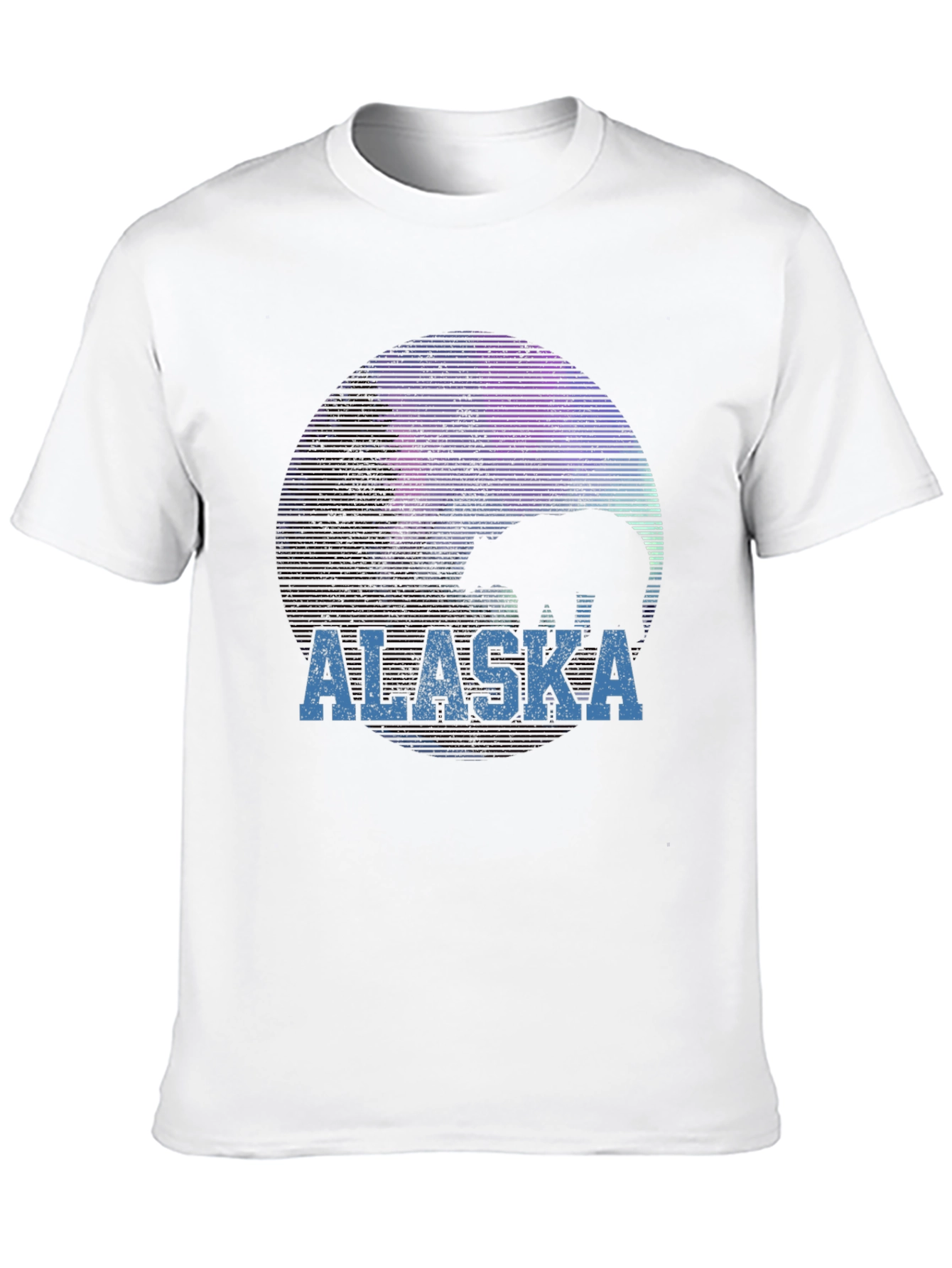 Black Alaska Bear Silhouette Graphic T-Shirt view 10