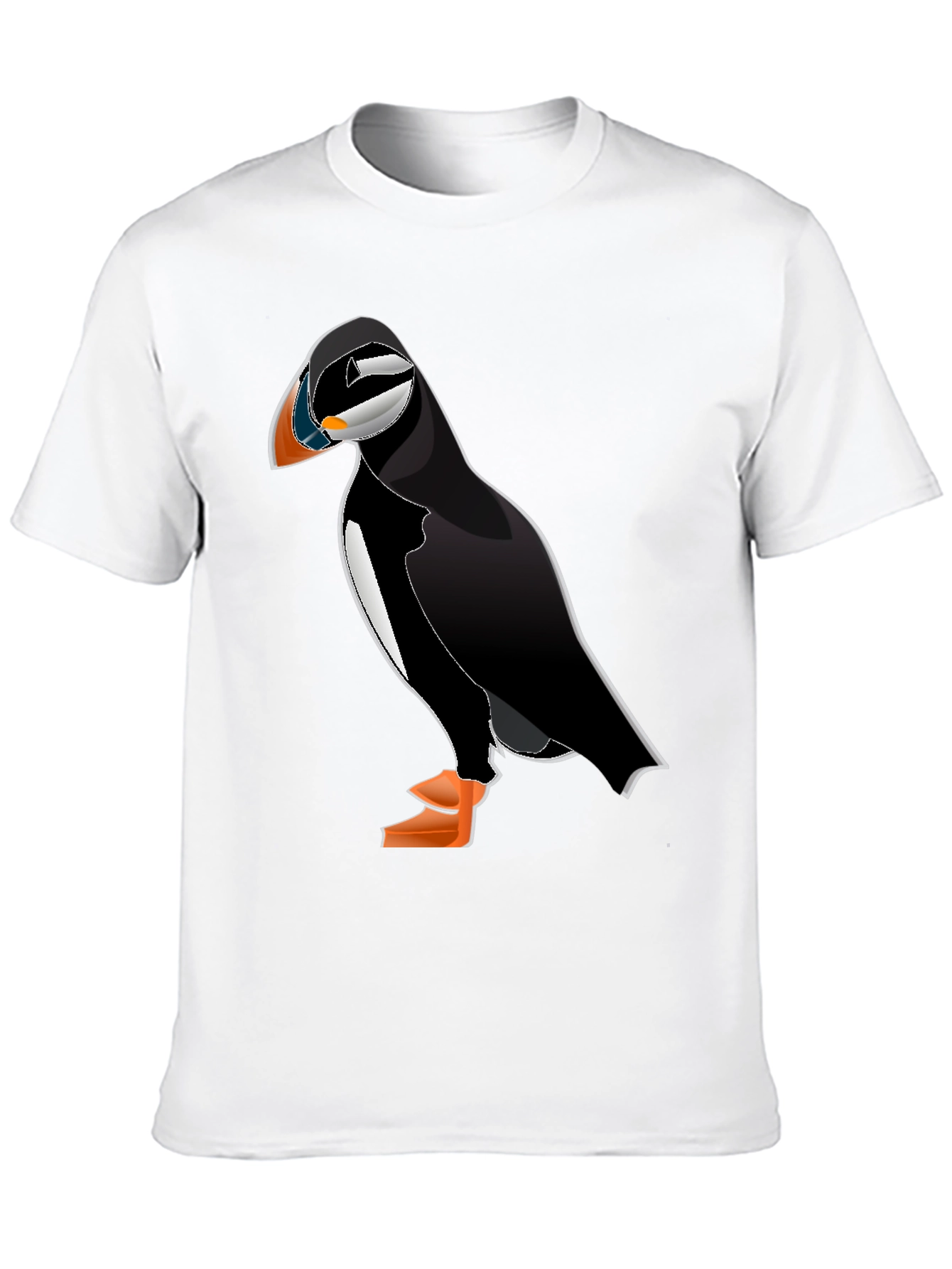 Black Puffin Graphic Tee - Black Cotton Blend view 10