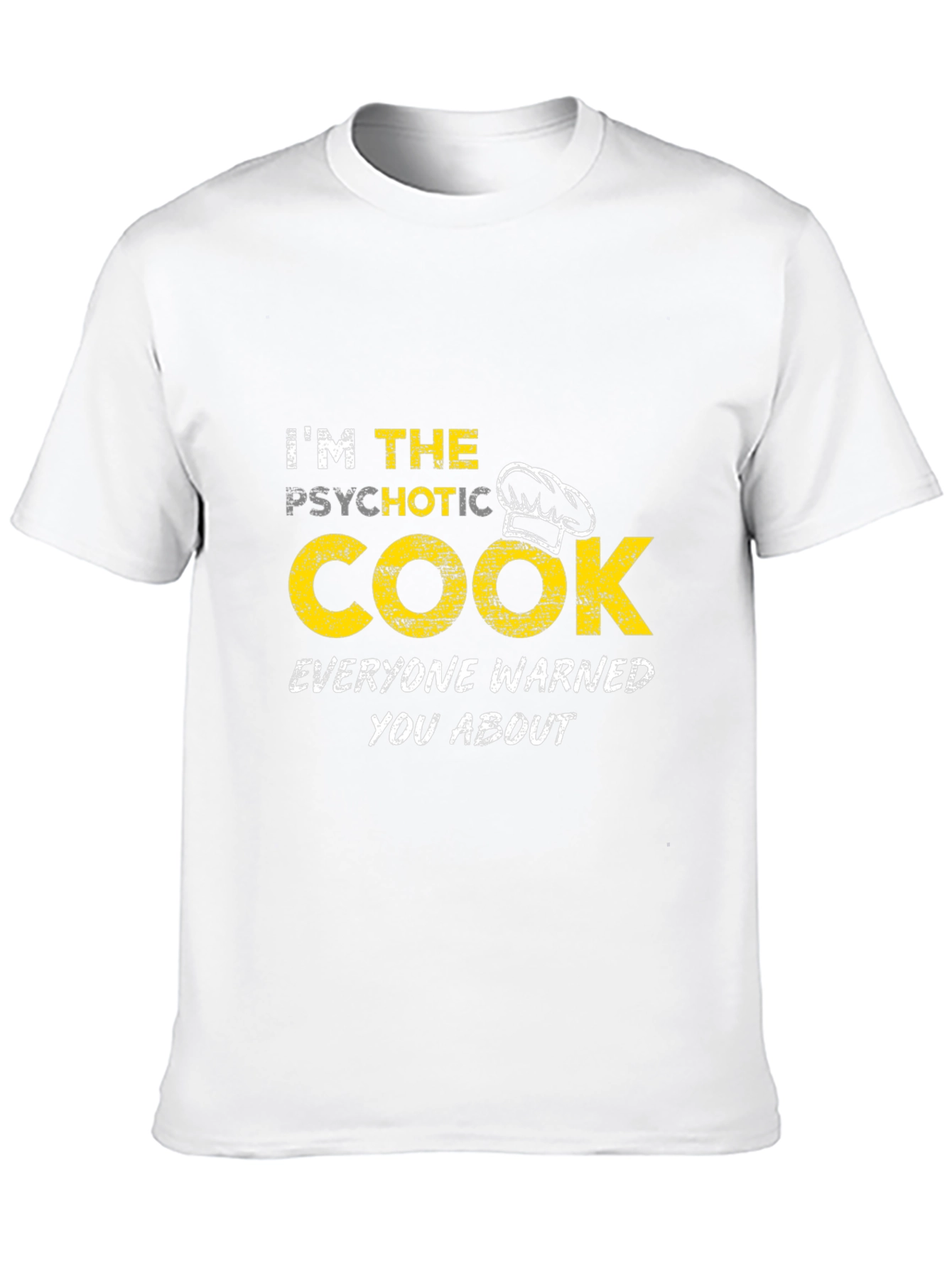 Black Psychotic Cook Novelty T-Shirt, Funny Chef Gift view 10