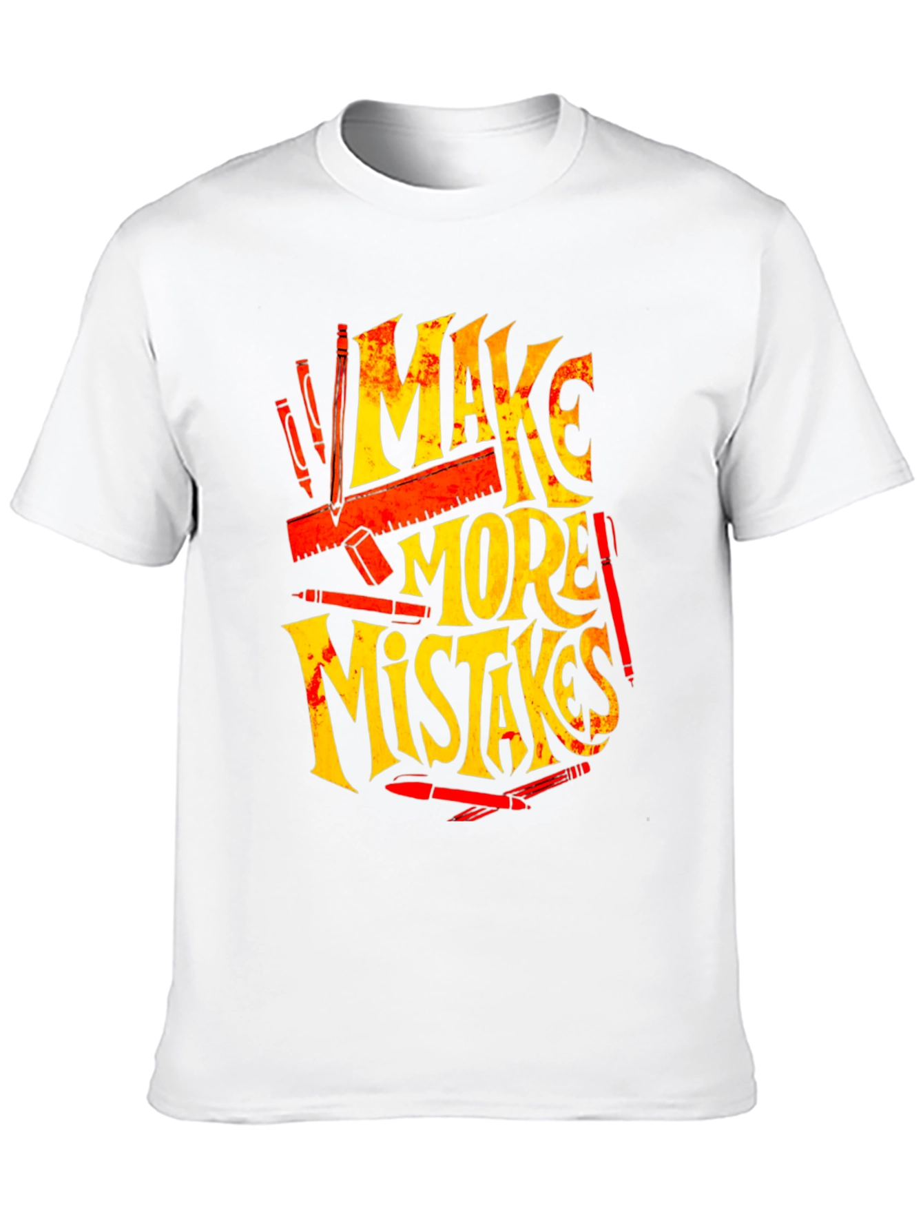 Black Make More Mistakes Graphic Tee - Black view 10