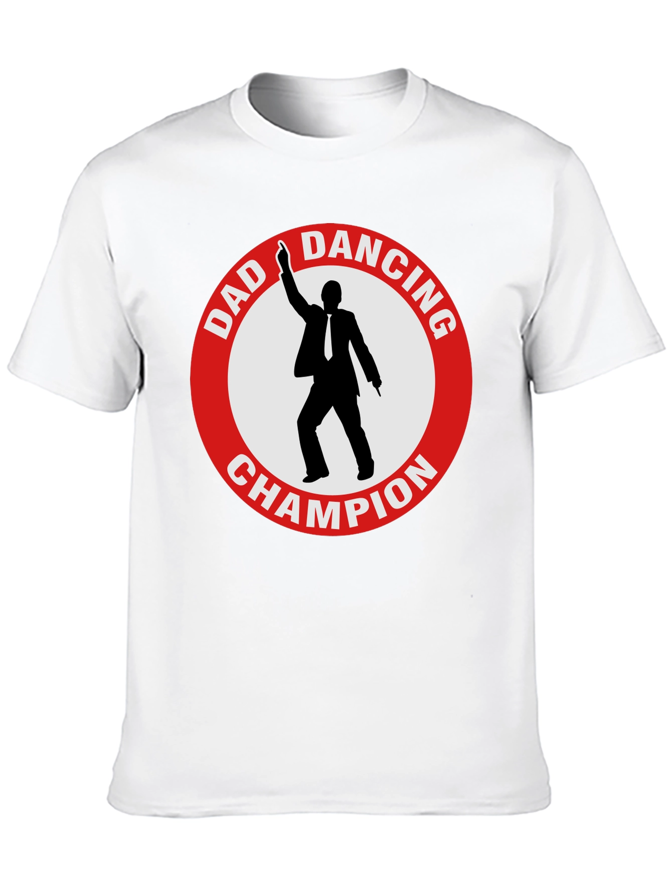 Black Dad Dancing Champion T-Shirt - Black Cotton Tee view 10