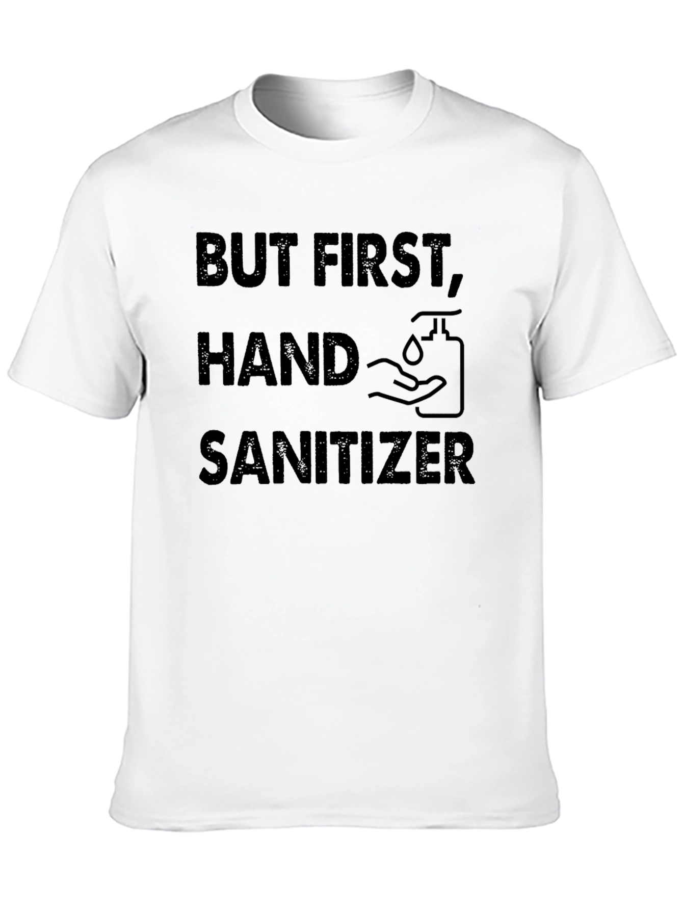 Black But First, Hand Sanitizer Graphic Tee - Black view 10