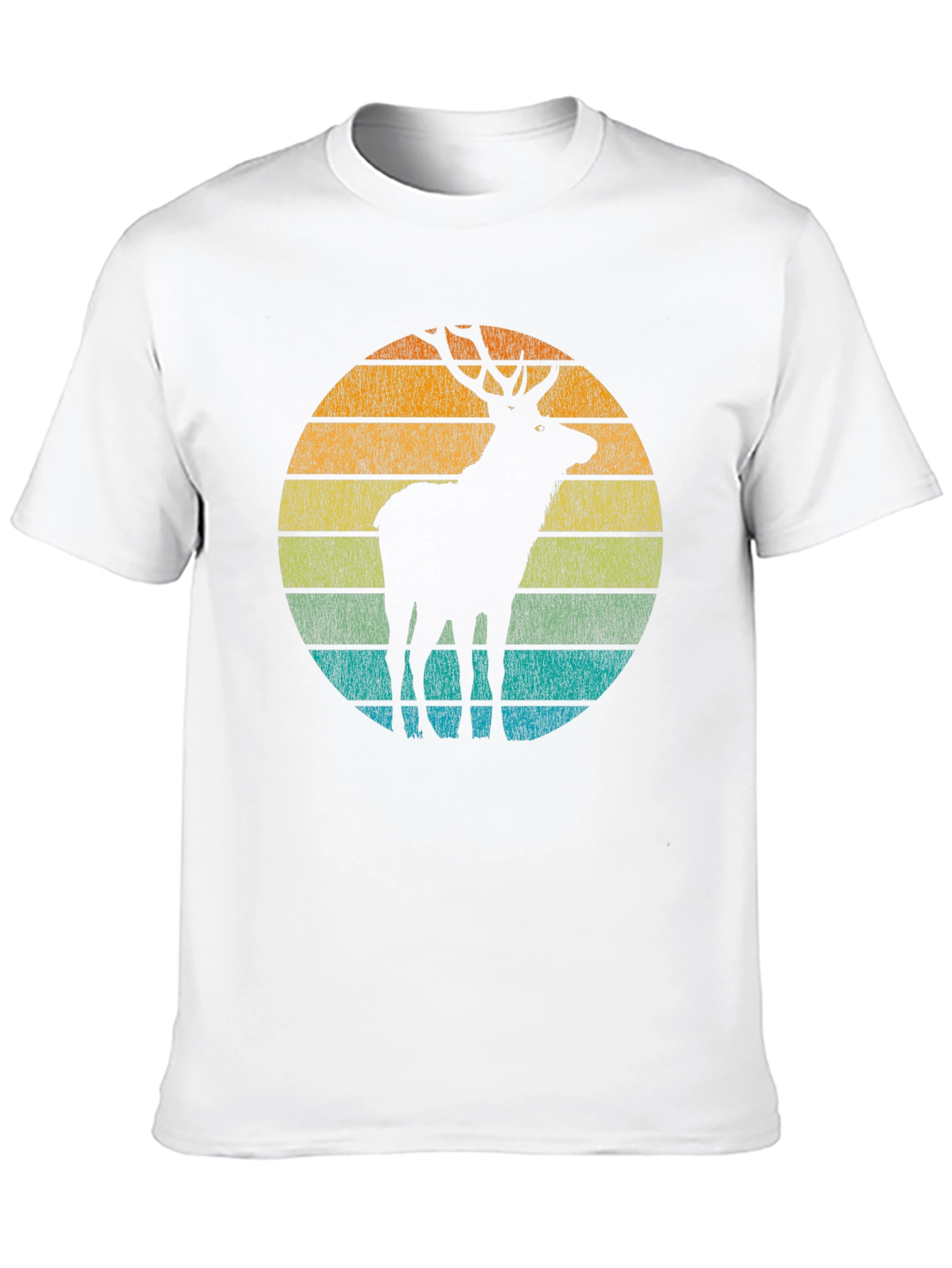 Black Retro Deer Silhouette Tee view 10